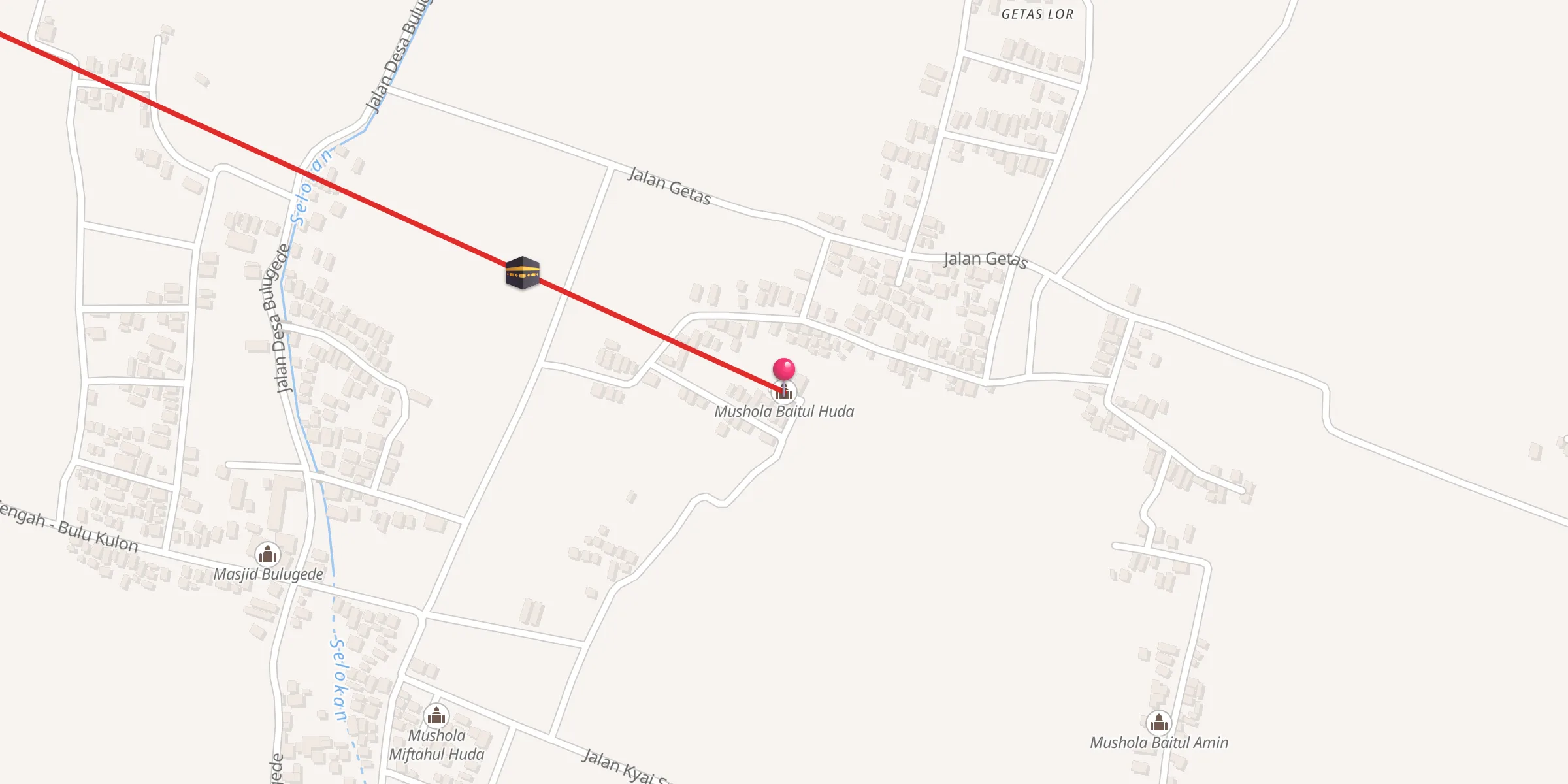 Carte de localisation : Mushola Baitul Huda