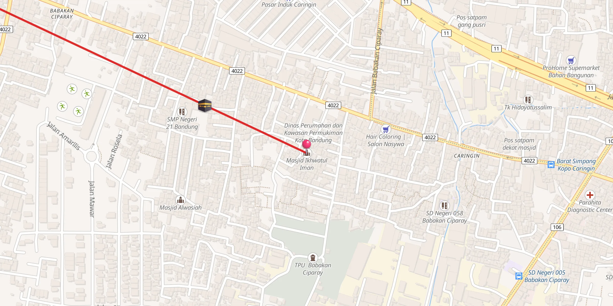Carte de localisation : Masjid Ikhwatul Iman