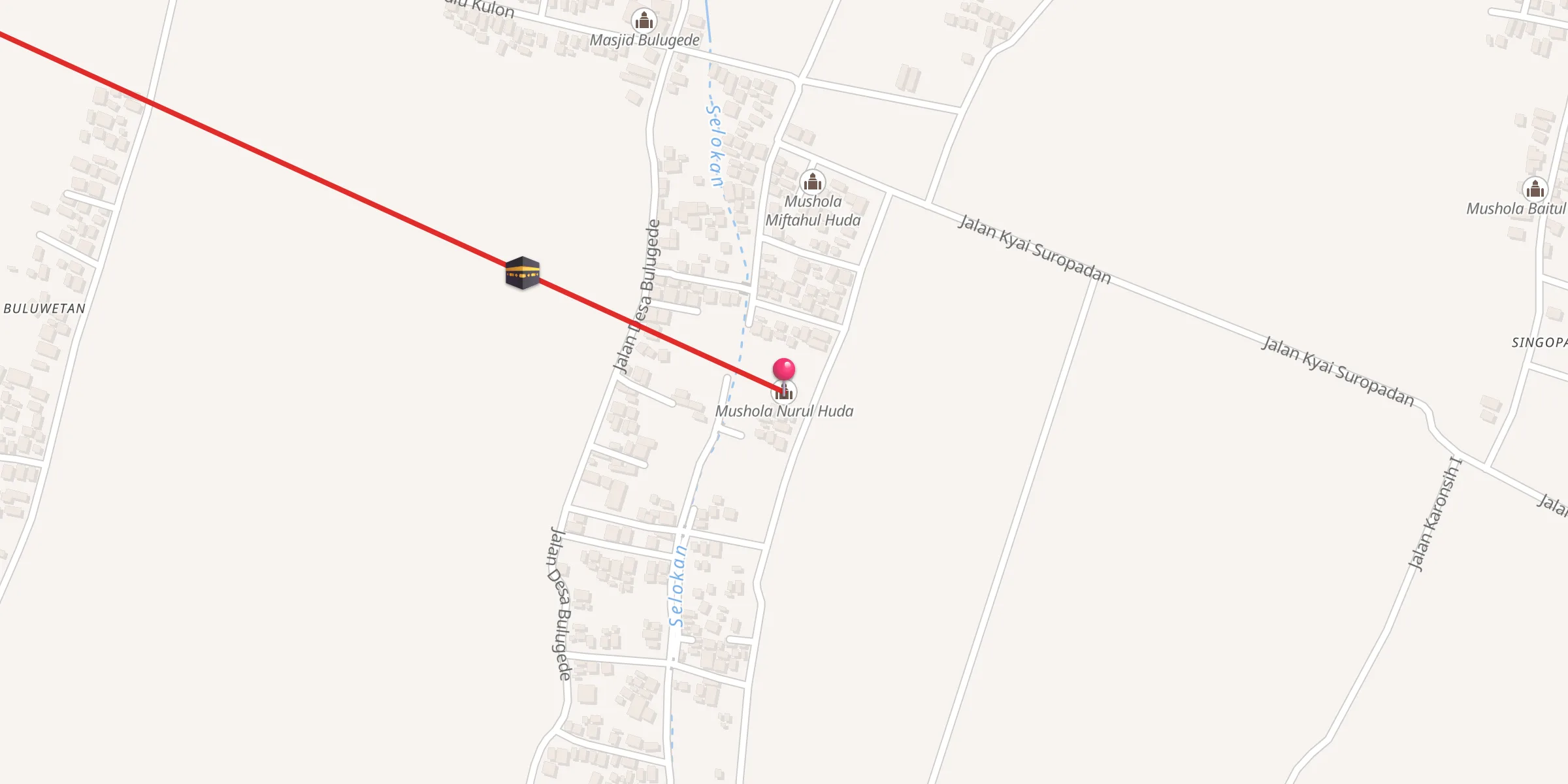 Carte de localisation : Mushola Nurul Huda