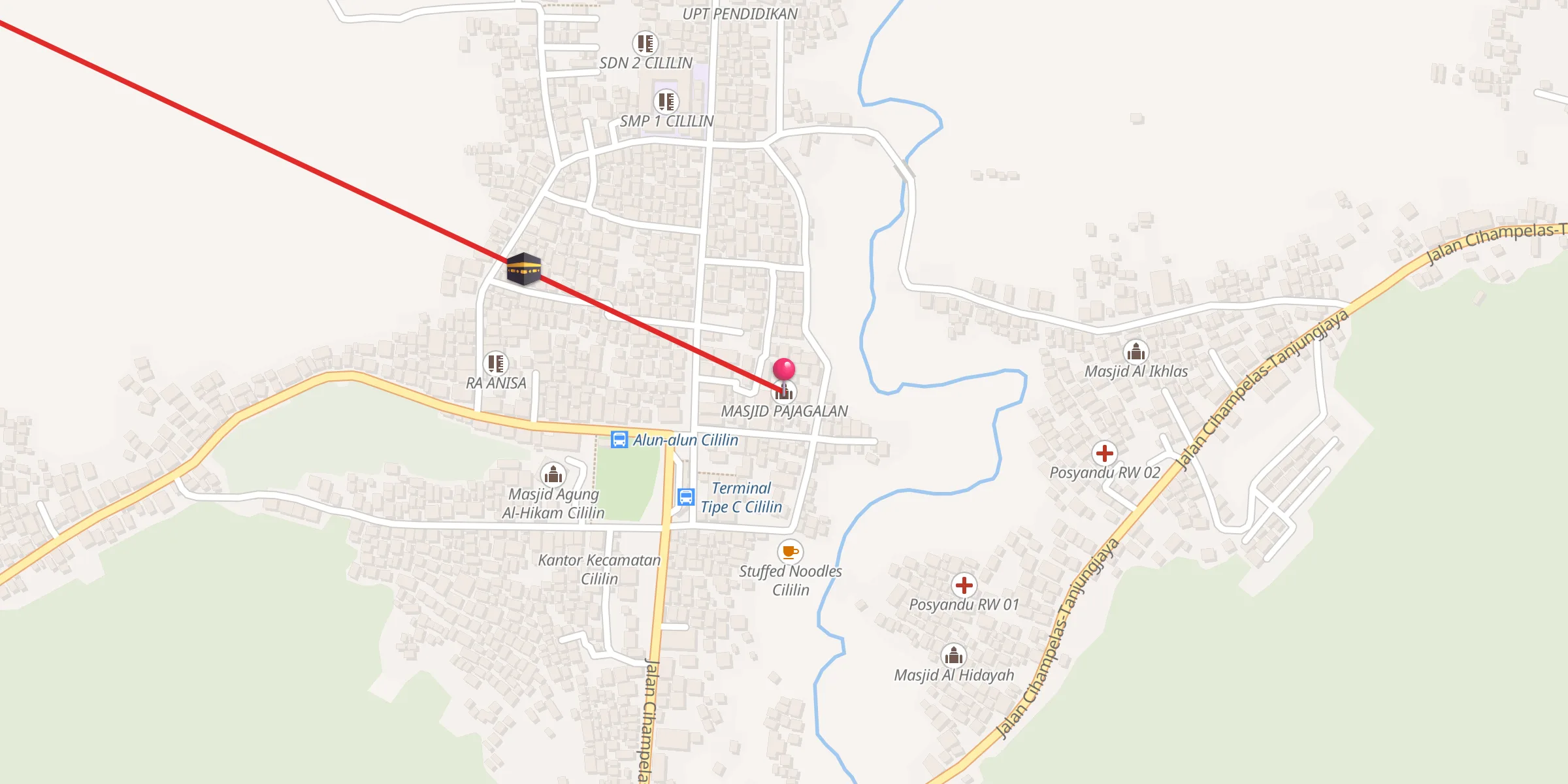Carte de localisation : MASJID PAJAGALAN