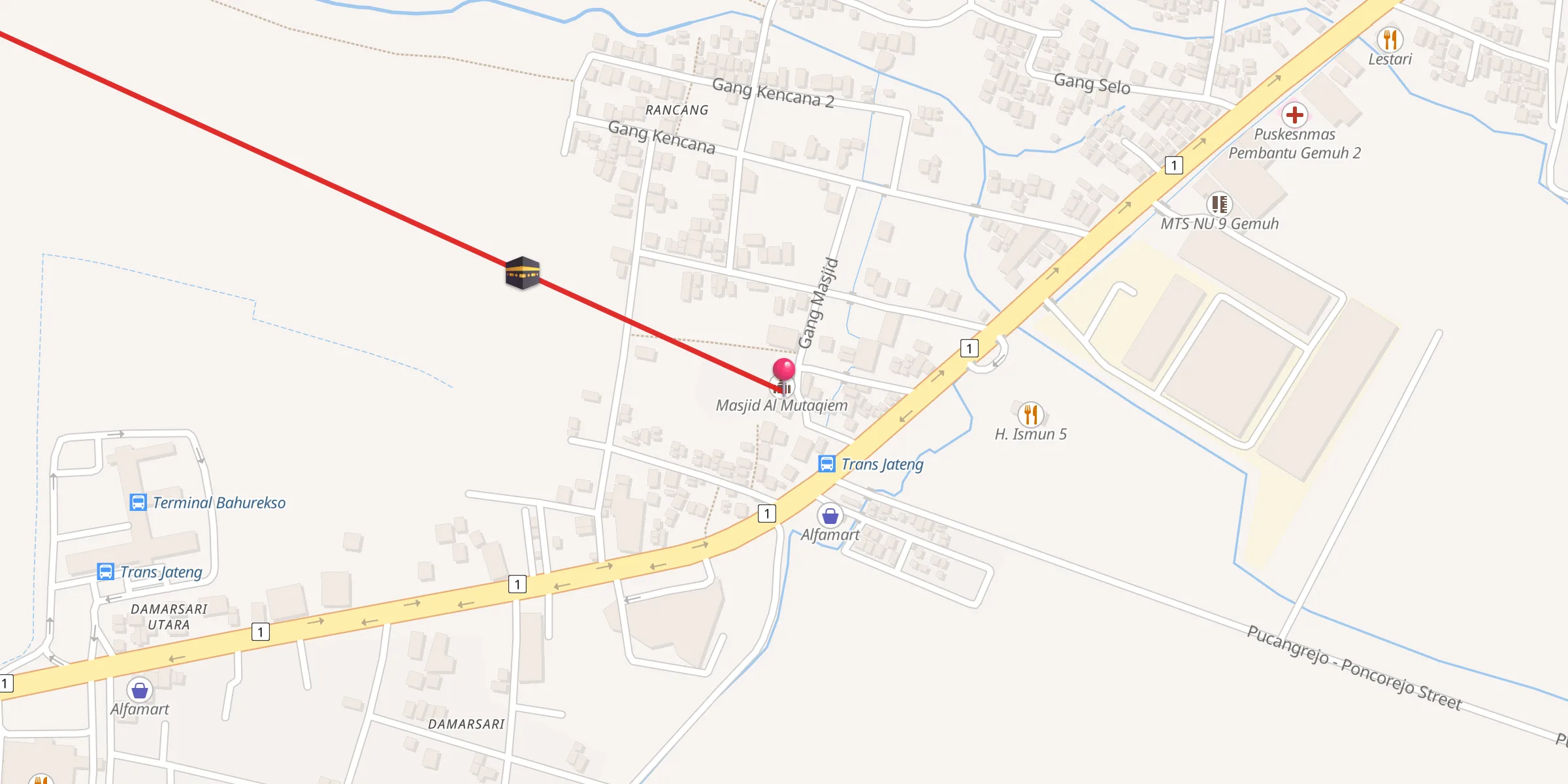 Carte de localisation : Masjid Al Mutaqiem