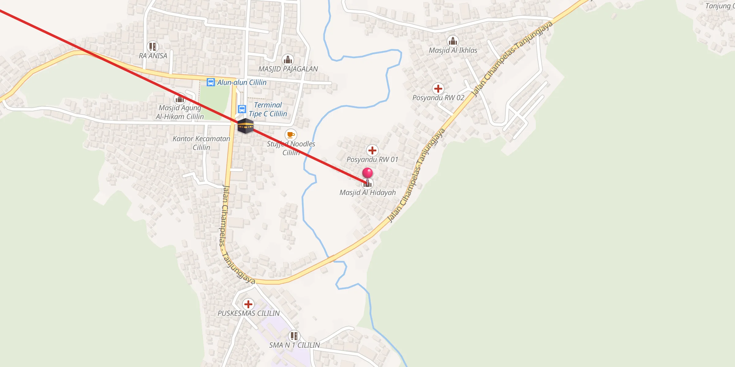 Carte de localisation : Masjid Al Hidayah