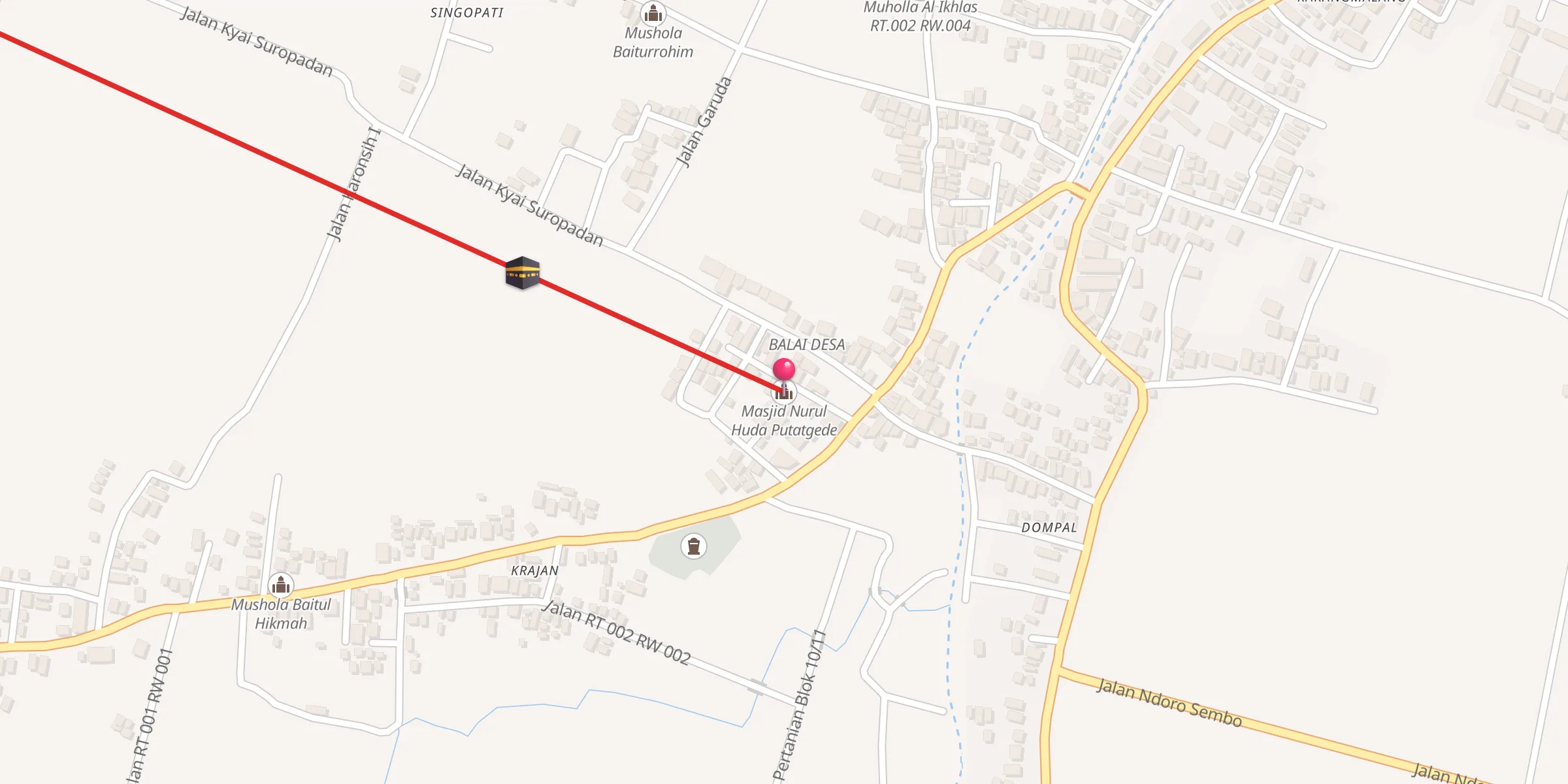 Carte de localisation : Masjid Nurul Huda Putatgede