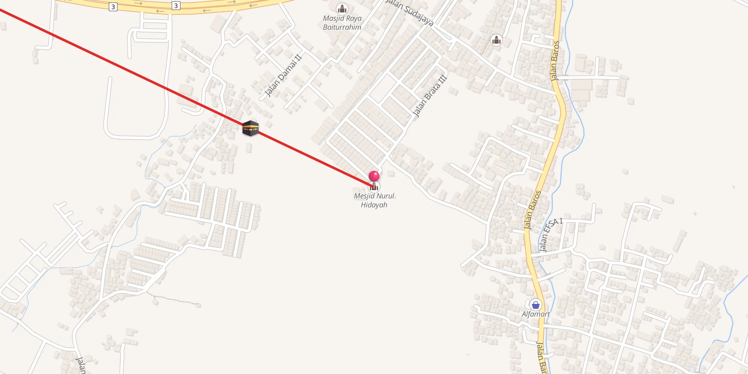 Carte de localisation : Mesjid Nurul Hidayah