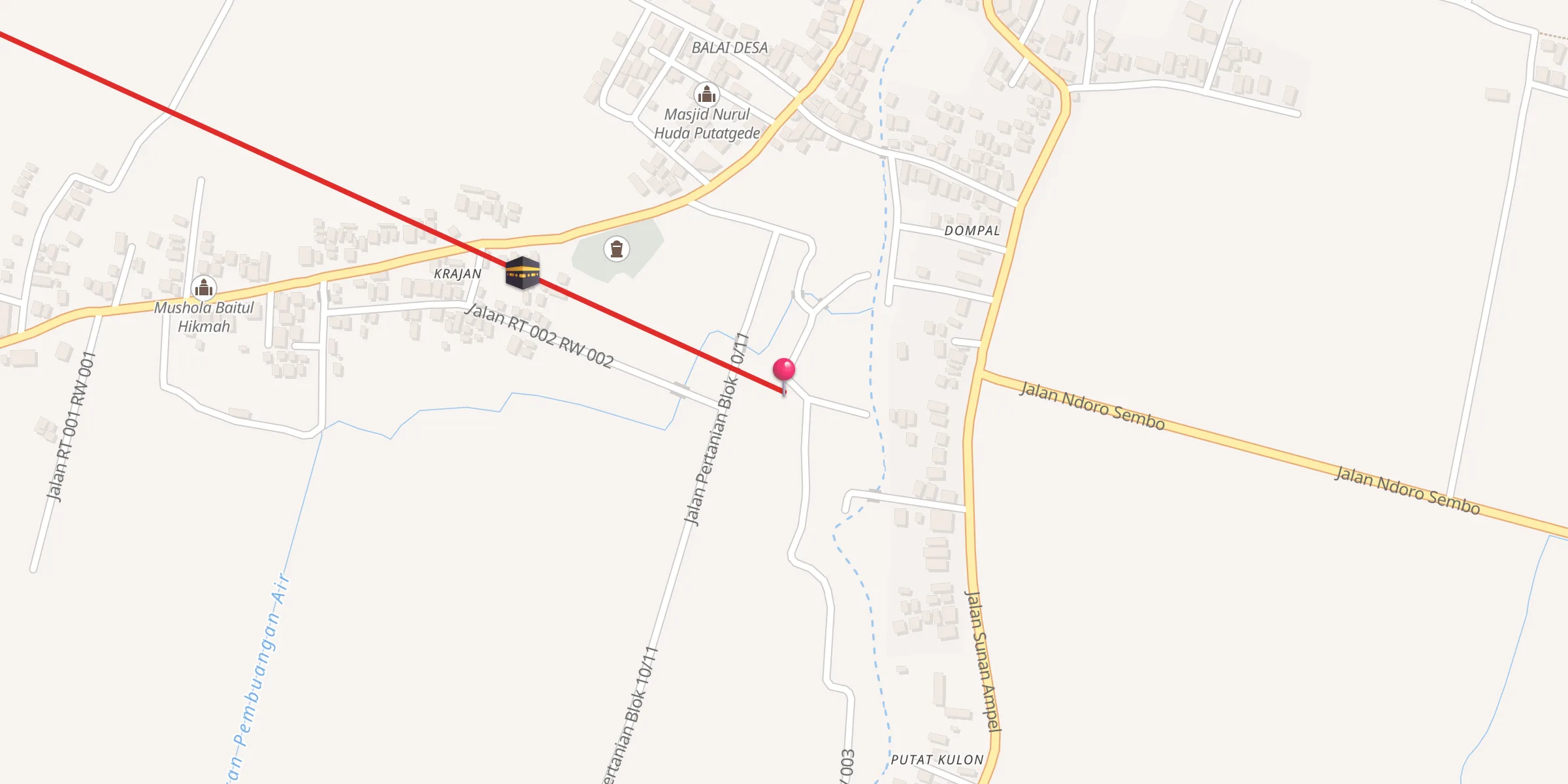 Carte de localisation : Mushola Al Karim