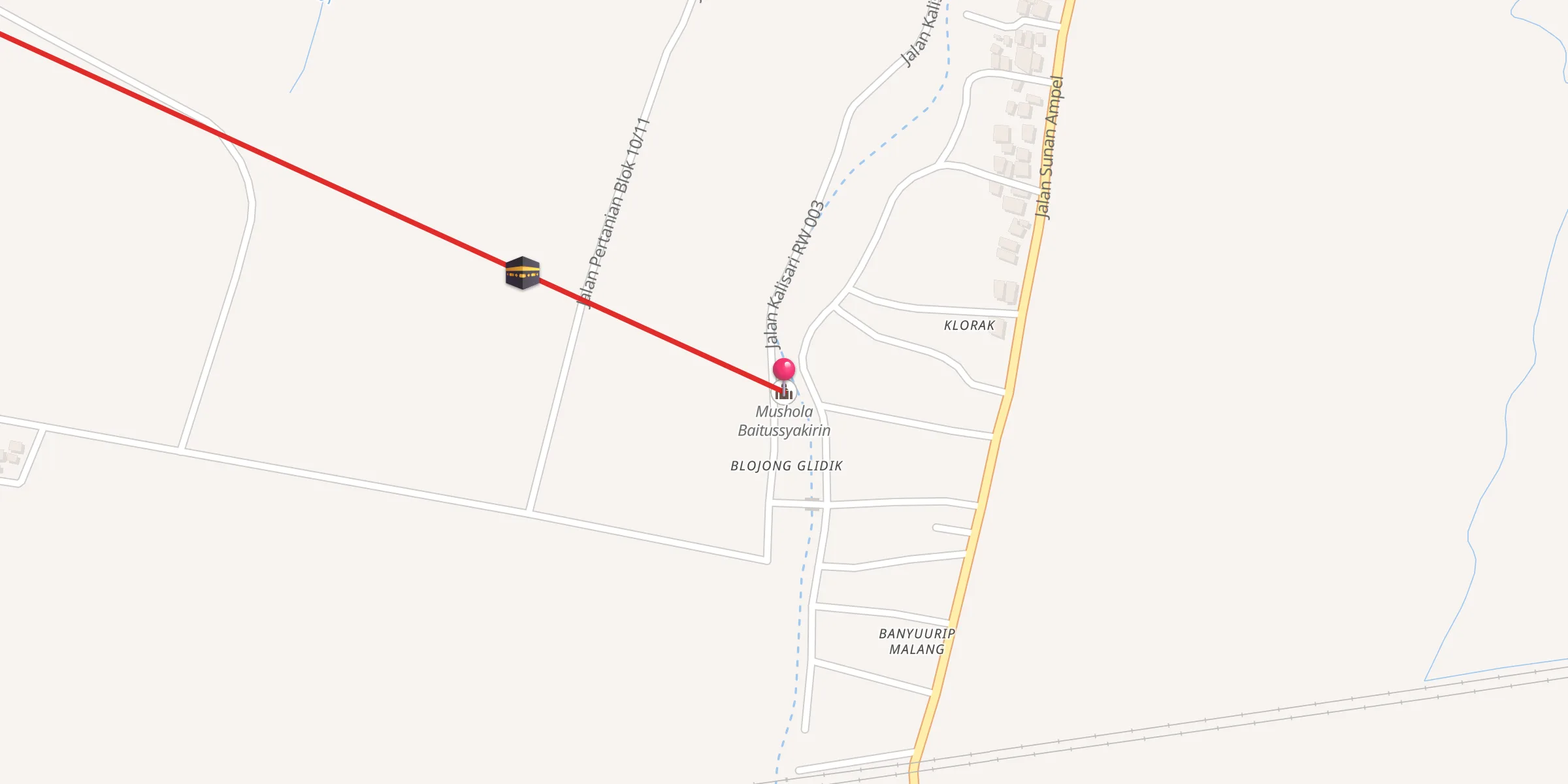 Carte de localisation : Mushola Baitussyakirin