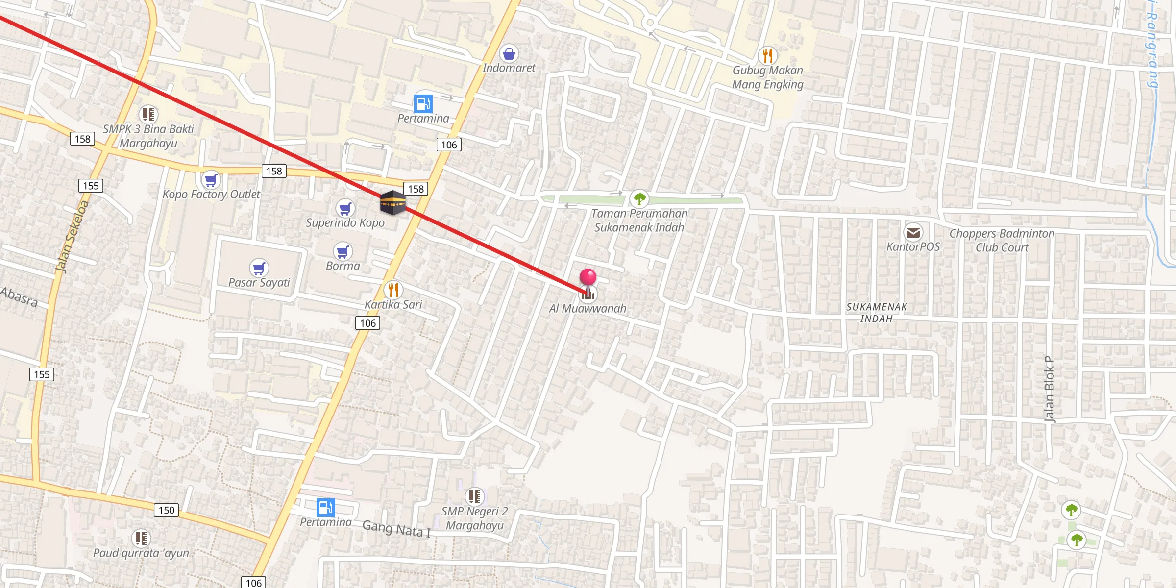 Carte de localisation : Al Muawwanah