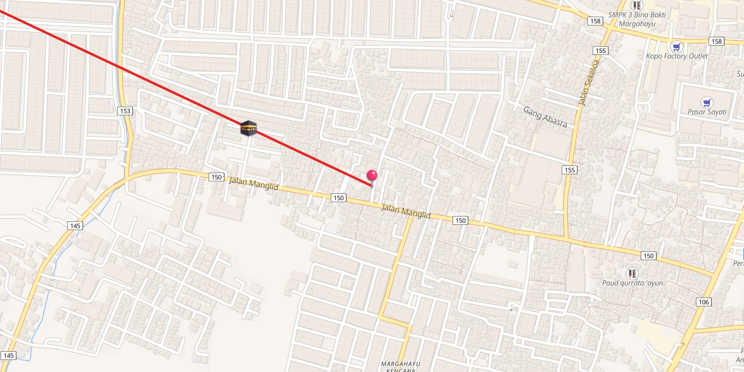 Carte de localisation : Masjid Al Waasi'