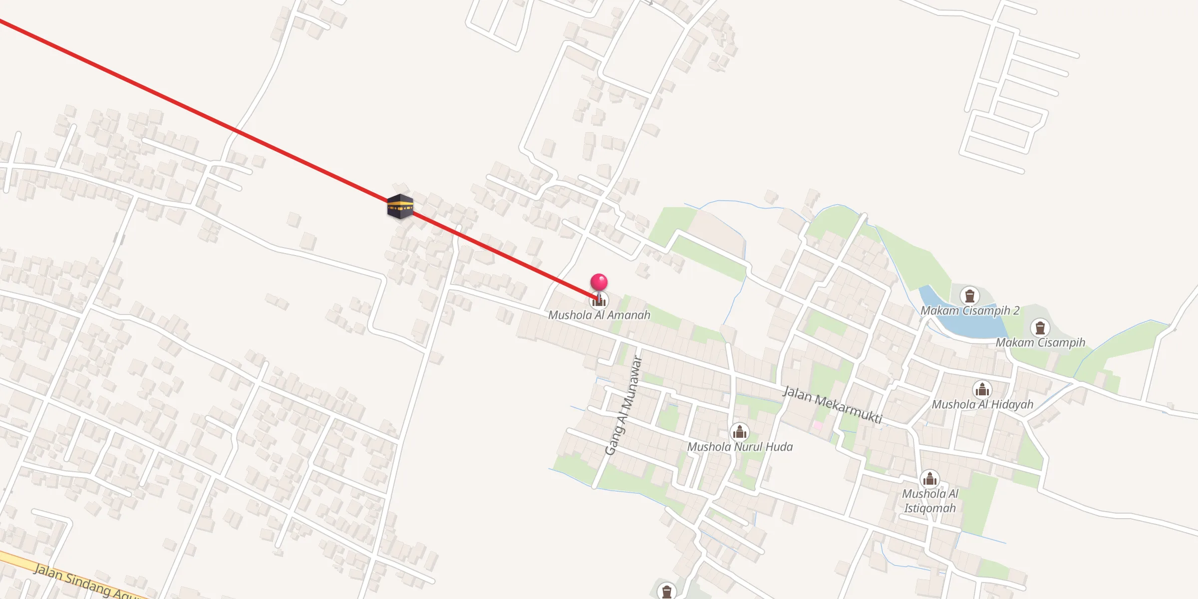 Carte de localisation : Mushola Al Amanah