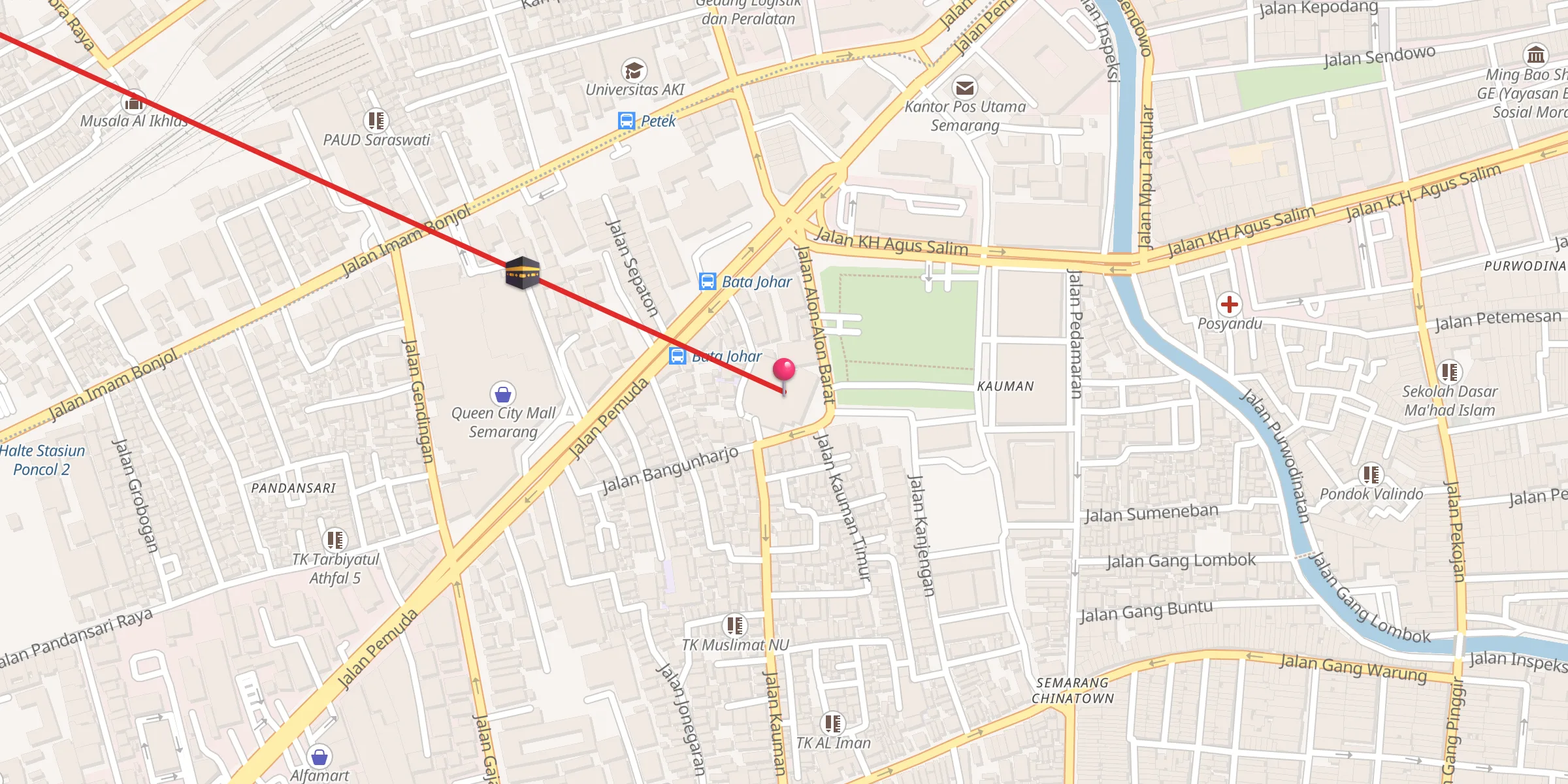 Carte de localisation : Masjid Agung Semarang