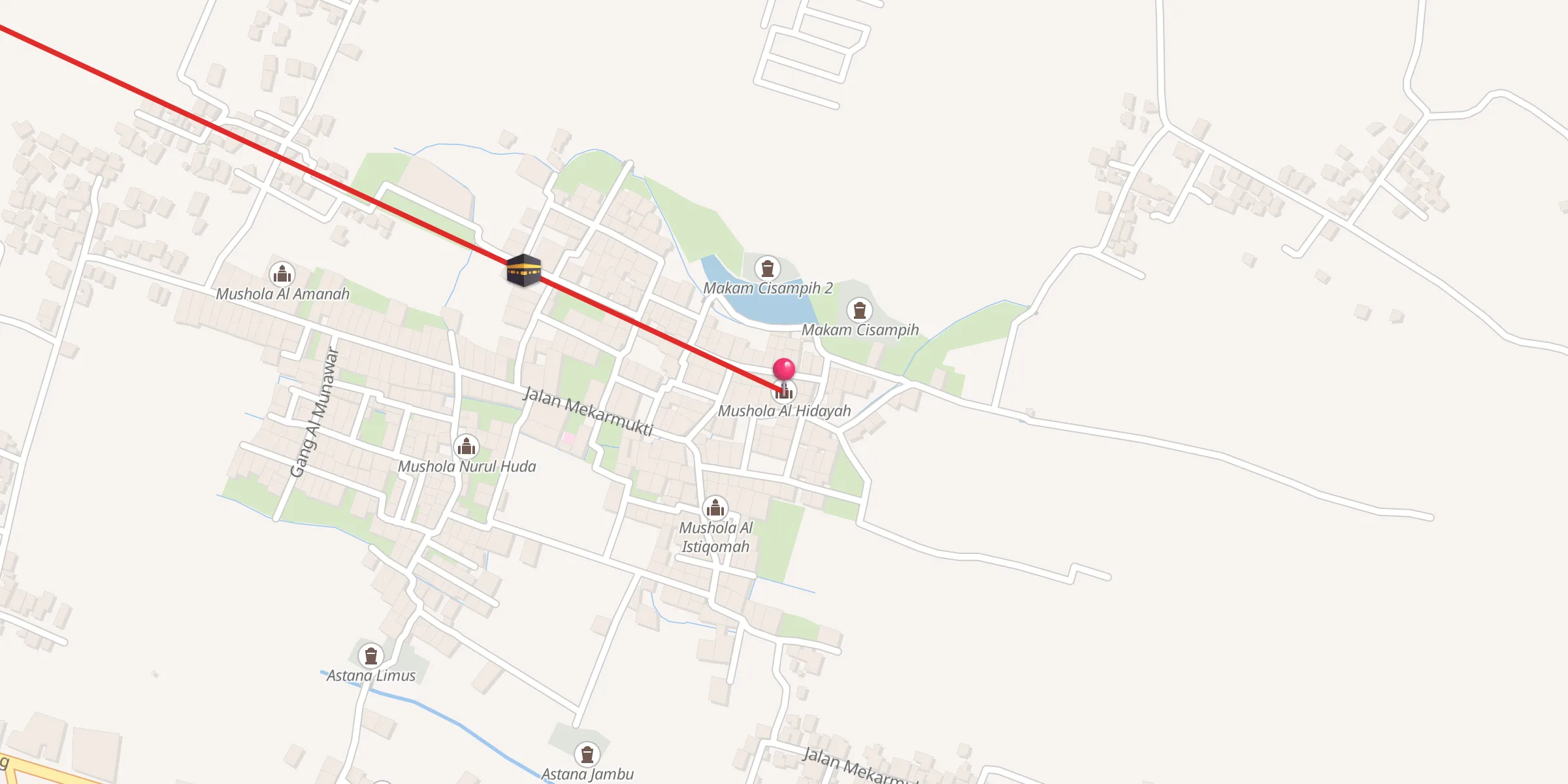 Carte de localisation : Mushola Al Hidayah