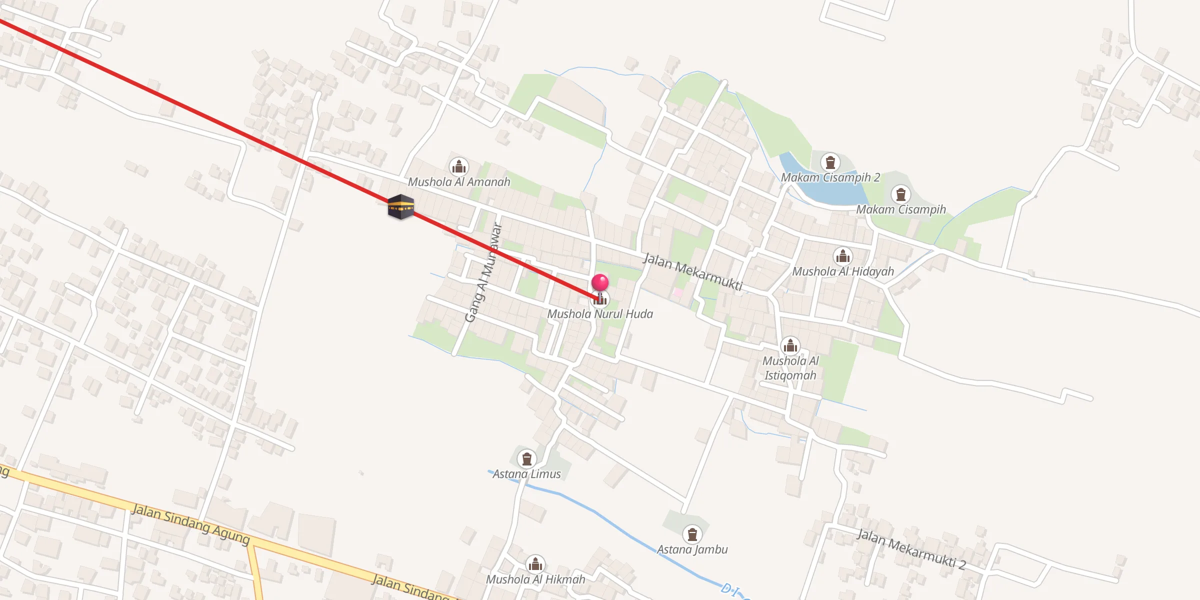 Carte de localisation : Mushola Nurul Huda