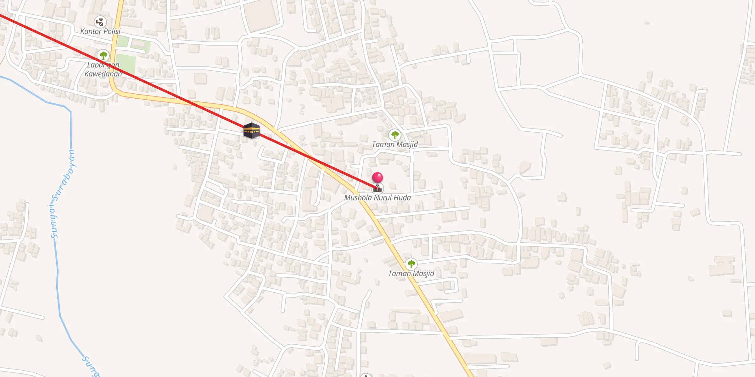 Carte de localisation : Mushola Nurul Huda