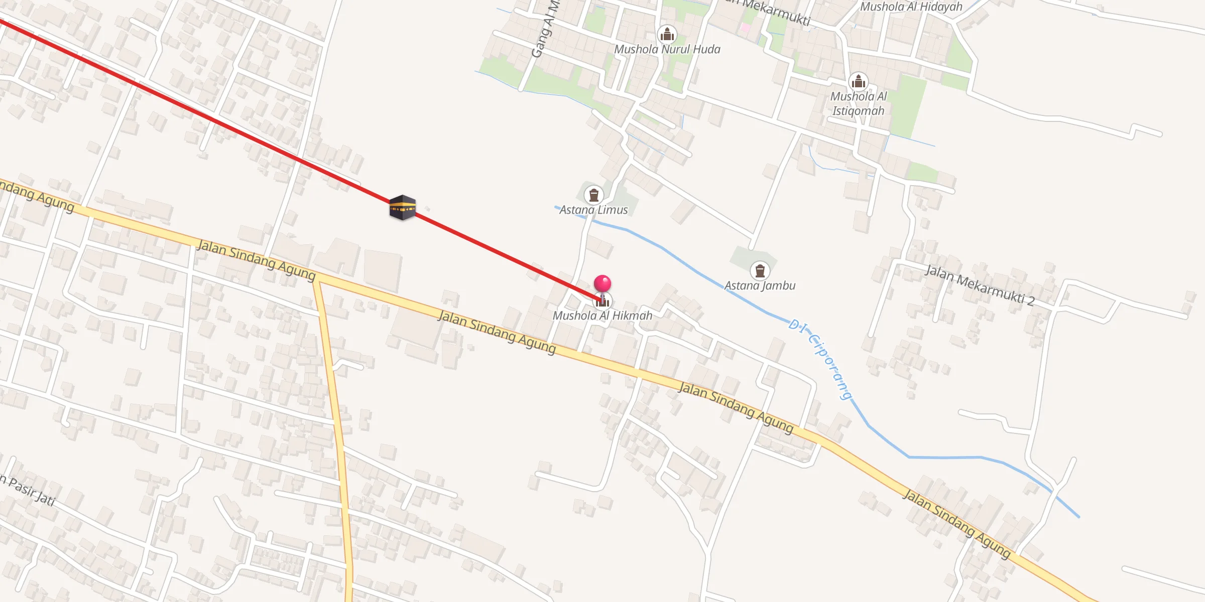 Carte de localisation : Mushola Al Hikmah