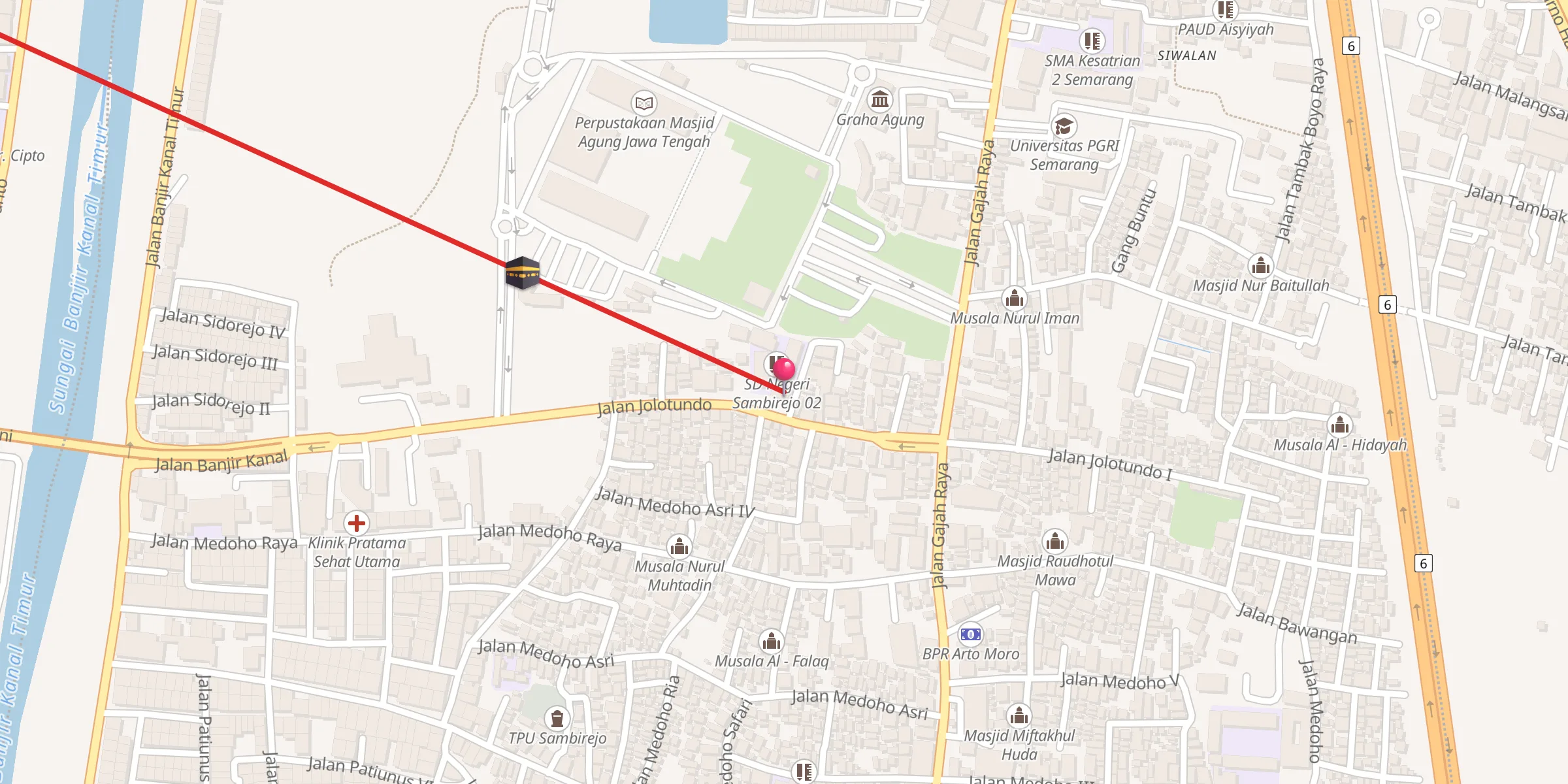 Carte de localisation : Masjid Al - Hidayah