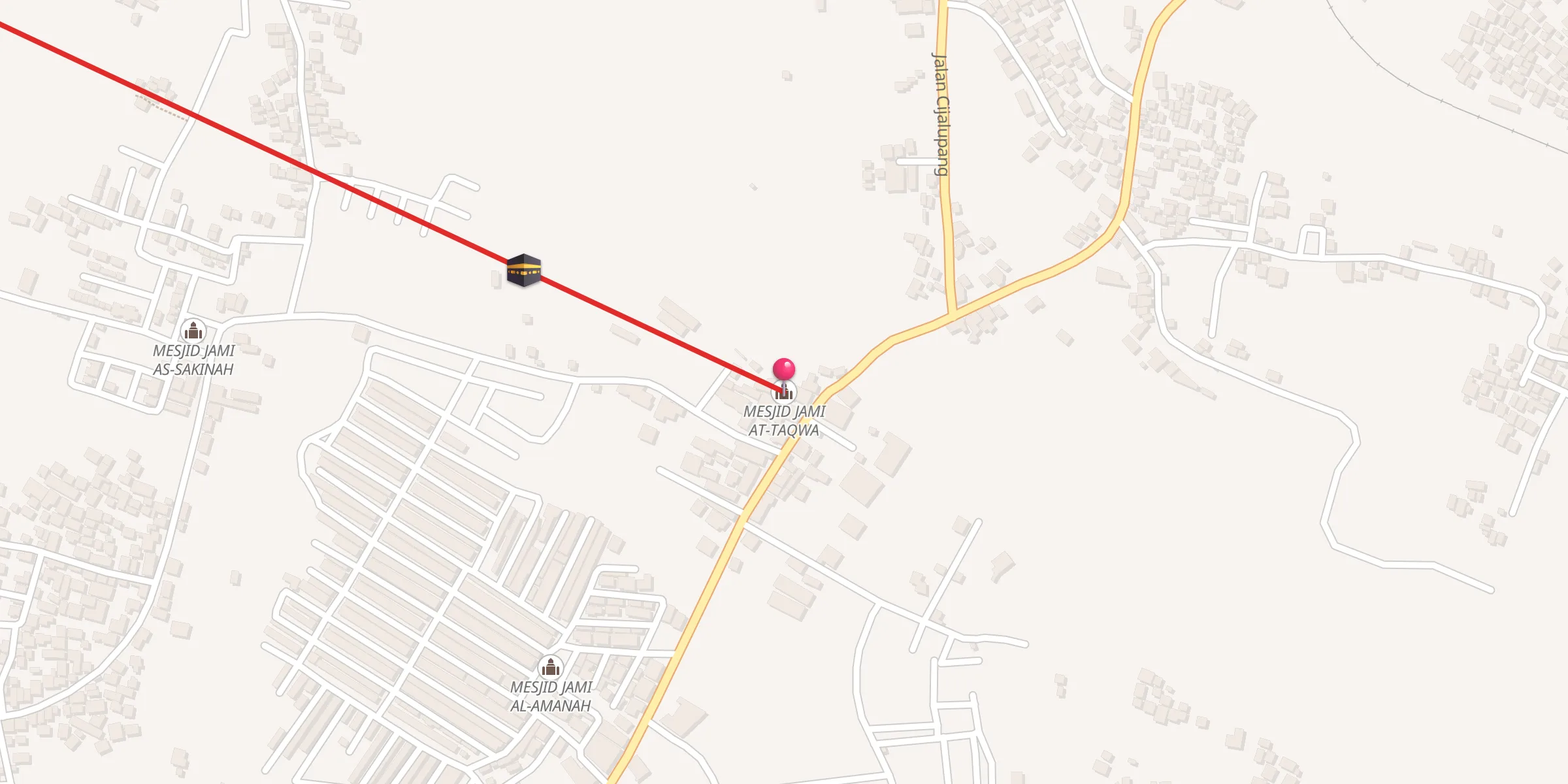 Carte de localisation : MESJID JAMI AT-TAQWA