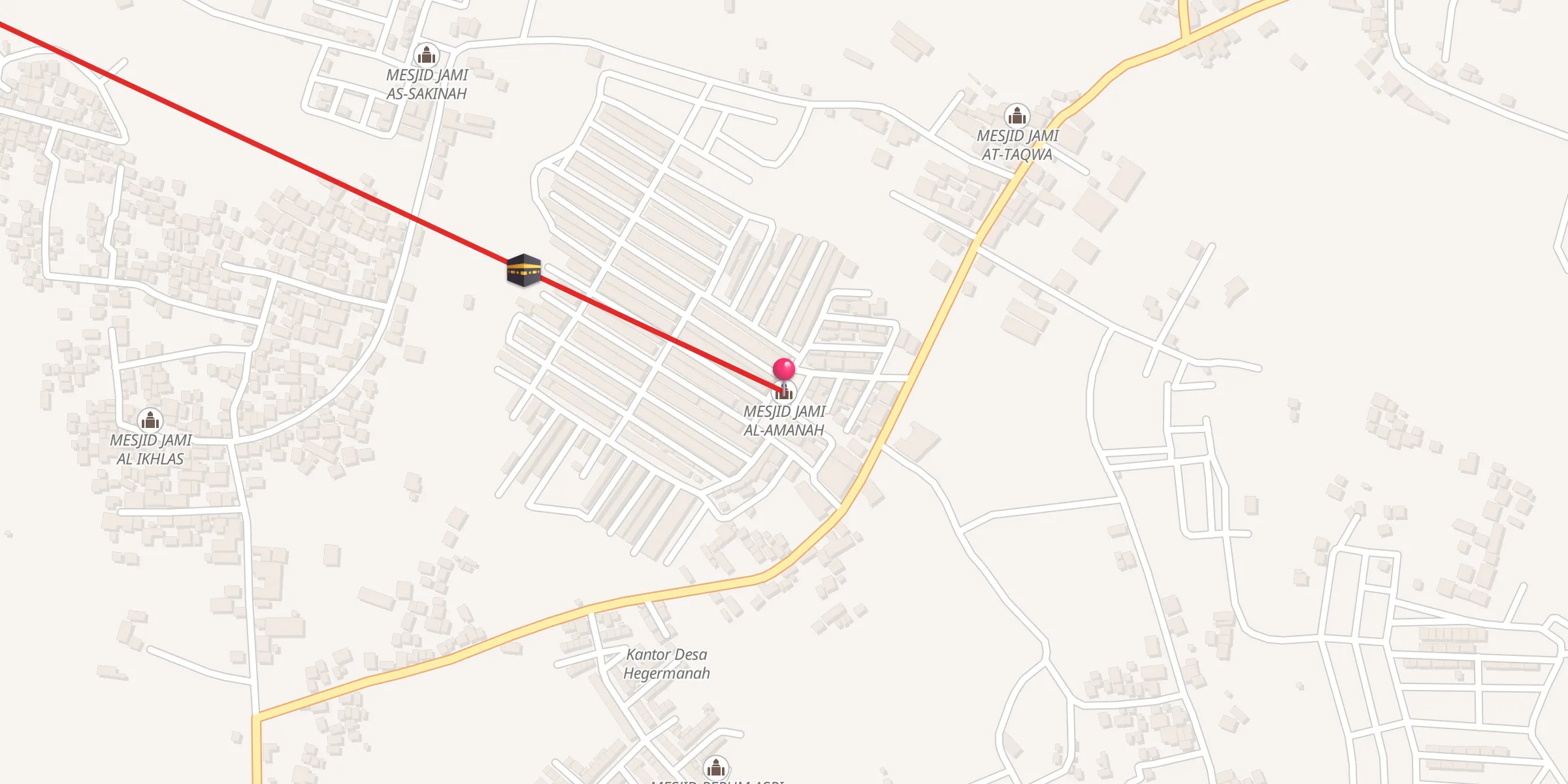 Carte de localisation : MESJID JAMI AL-AMANAH