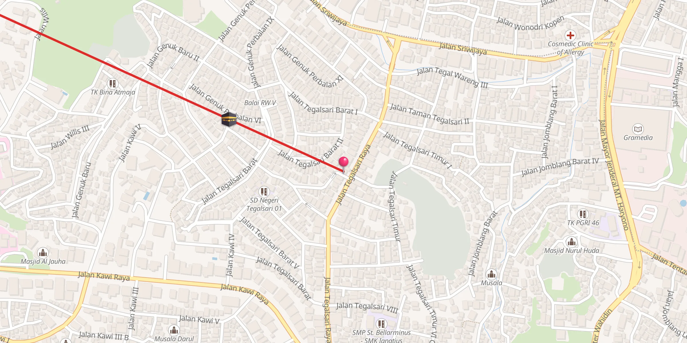 Carte de localisation : Masjid & Ponpes Albarokah