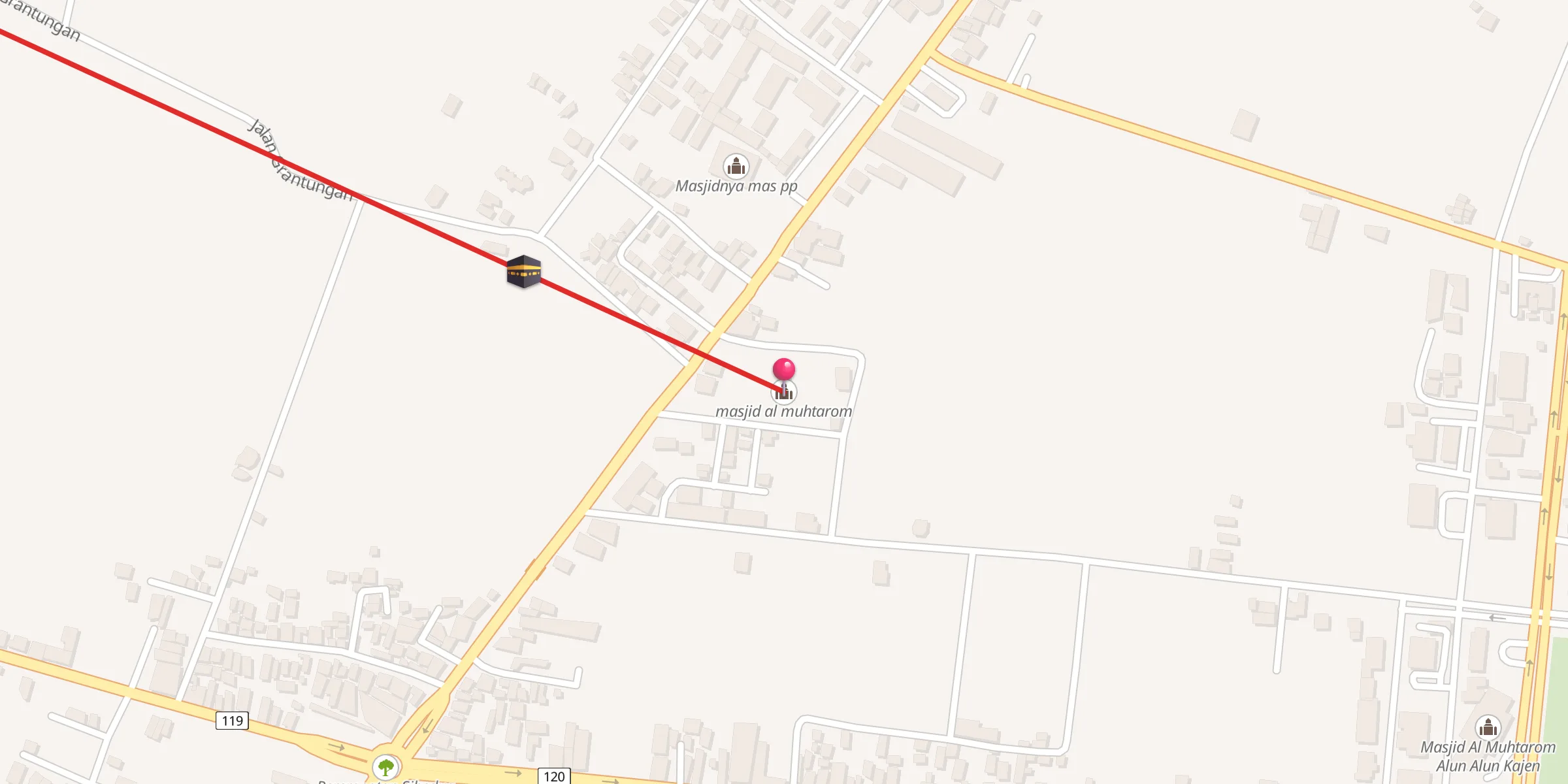 Carte de localisation : masjid al muhtarom