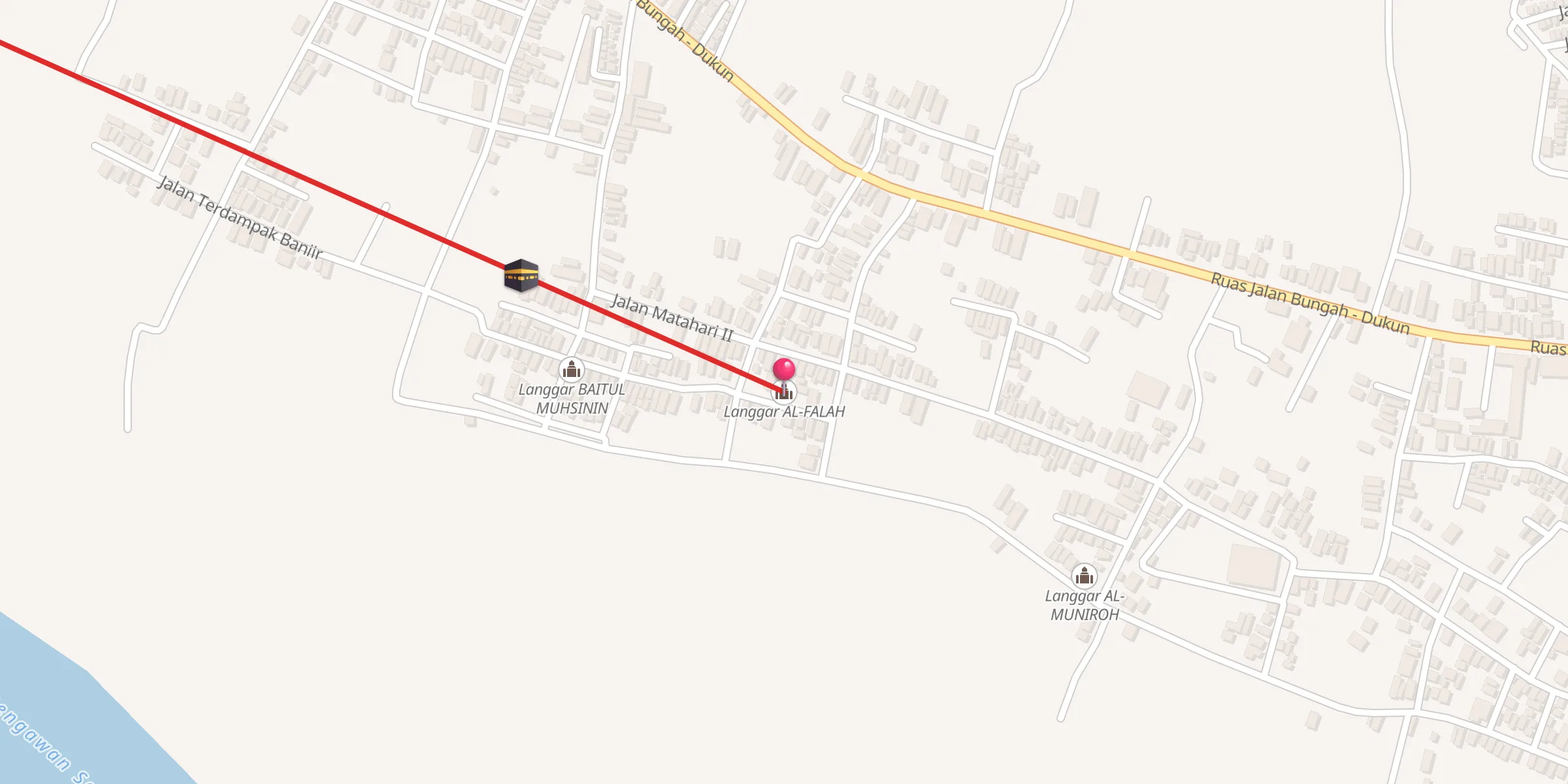 Carte de localisation : Langgar AL-FALAH