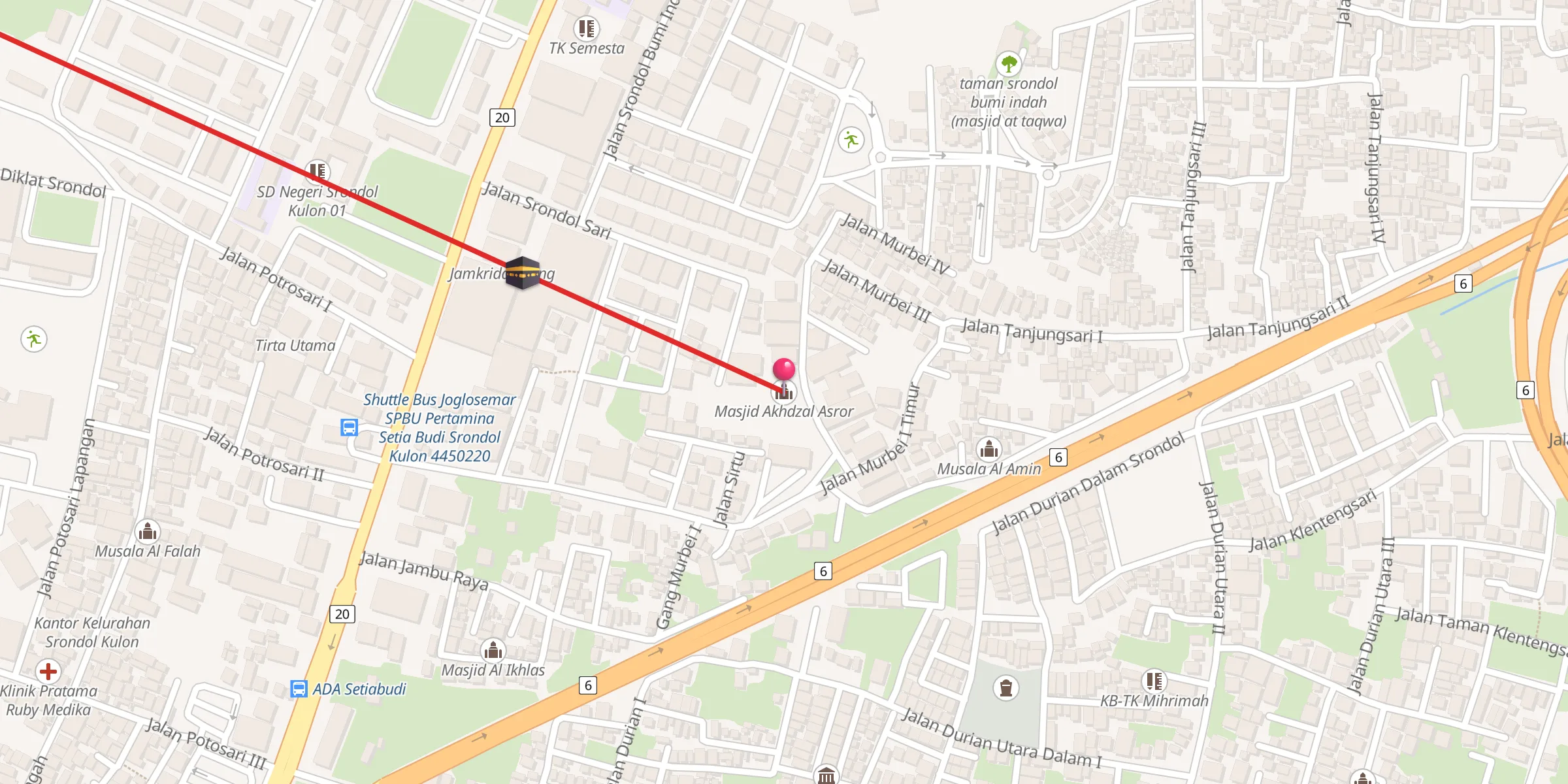 Carte de localisation : Masjid Akhdzal Asror