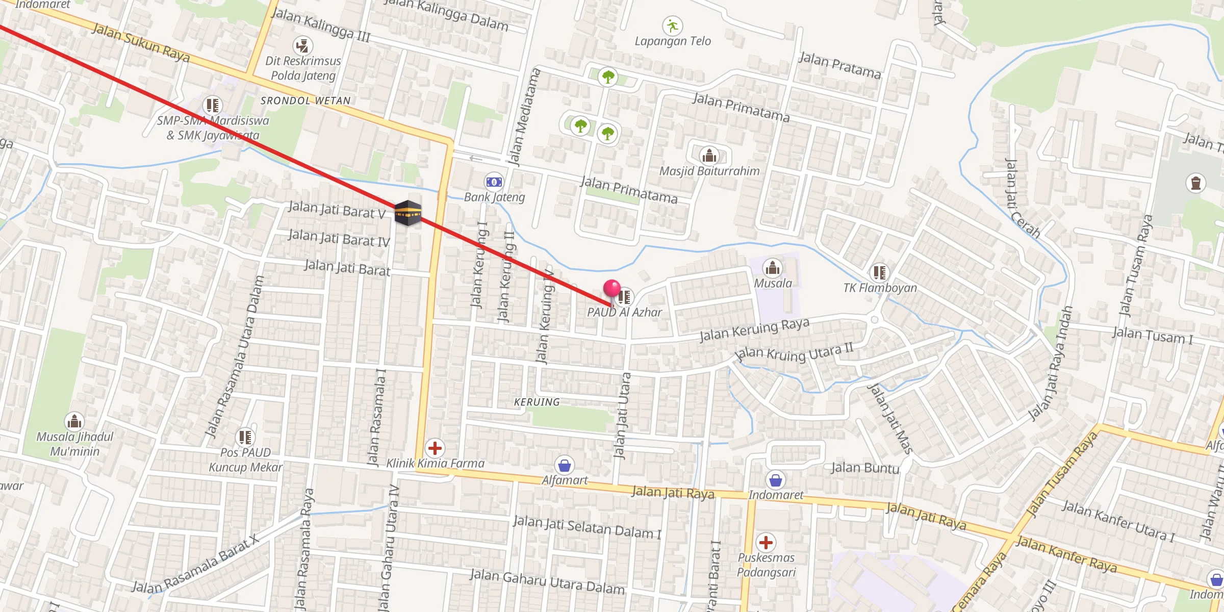 Carte de localisation : Masjid Al Azhar