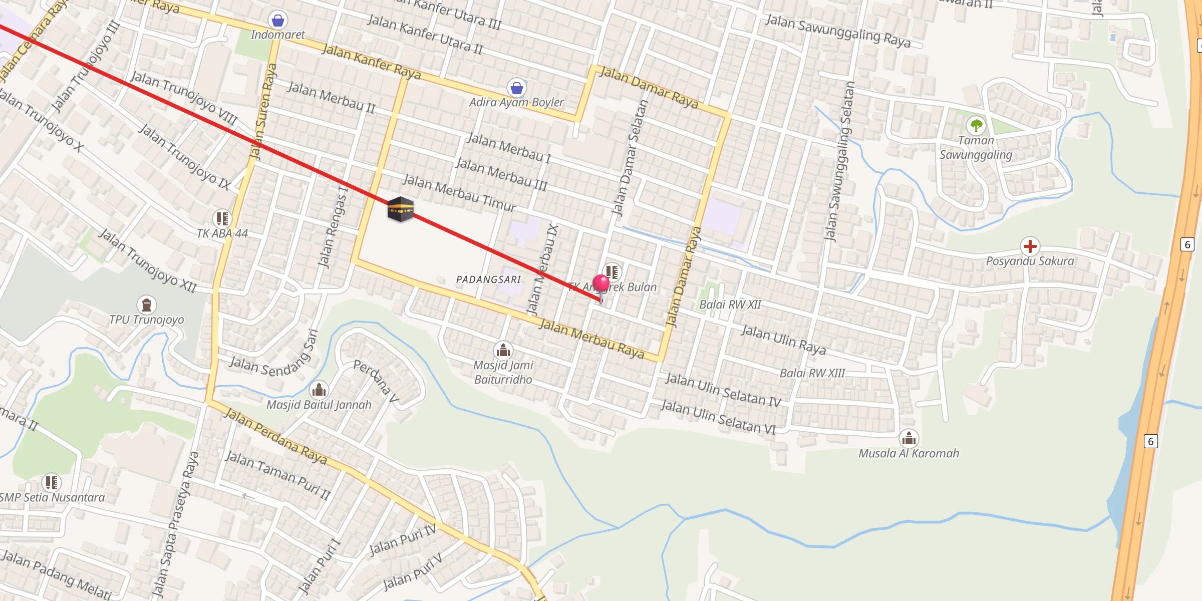 Carte de localisation : Masjid Al Barokah