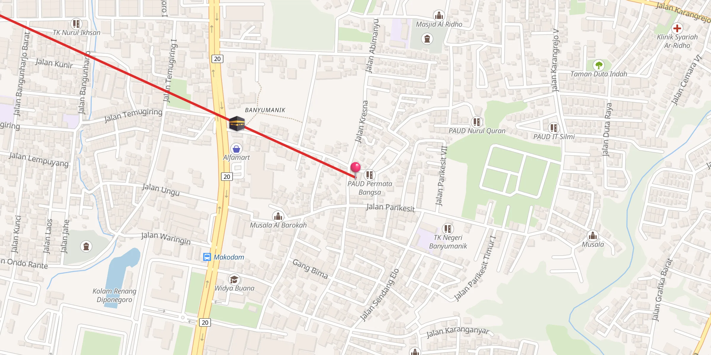 Carte de localisation : Masjid Al Hikmah