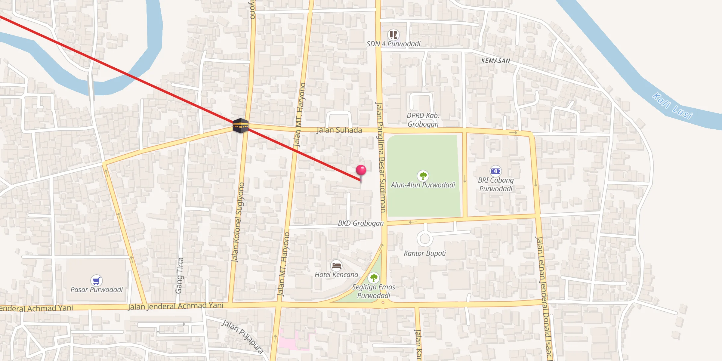 Carte de localisation : Masjid Agung Purwodadi