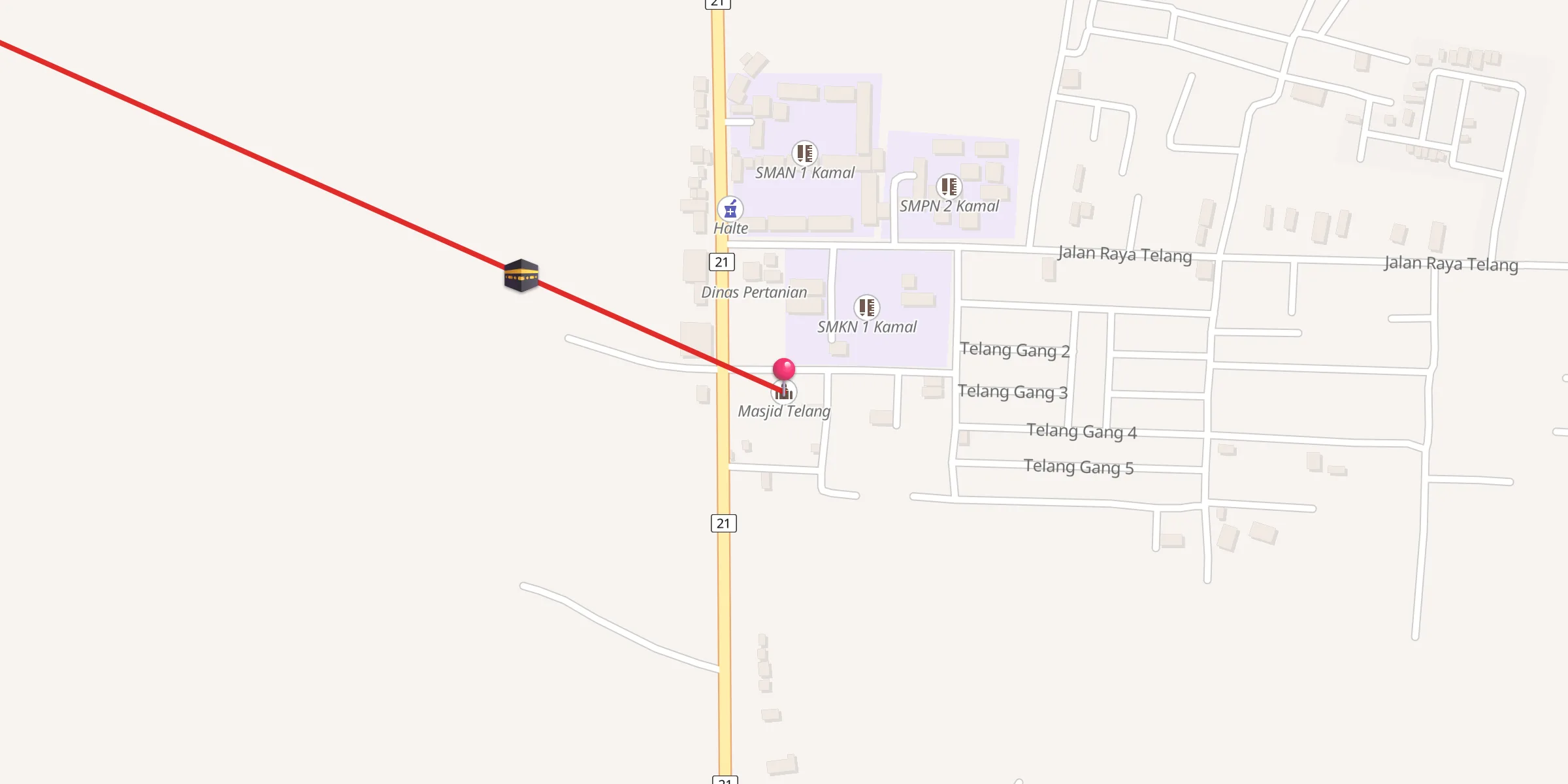 Carte de localisation : Masjid Telang