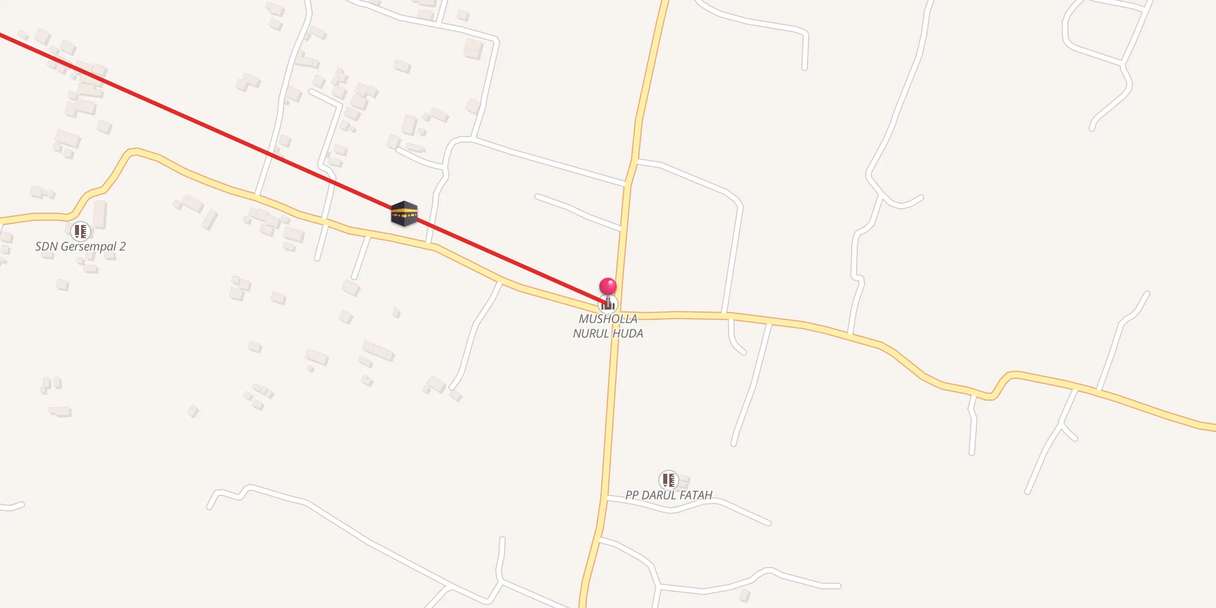 Carte de localisation : MUSHOLLA NURUL HUDA