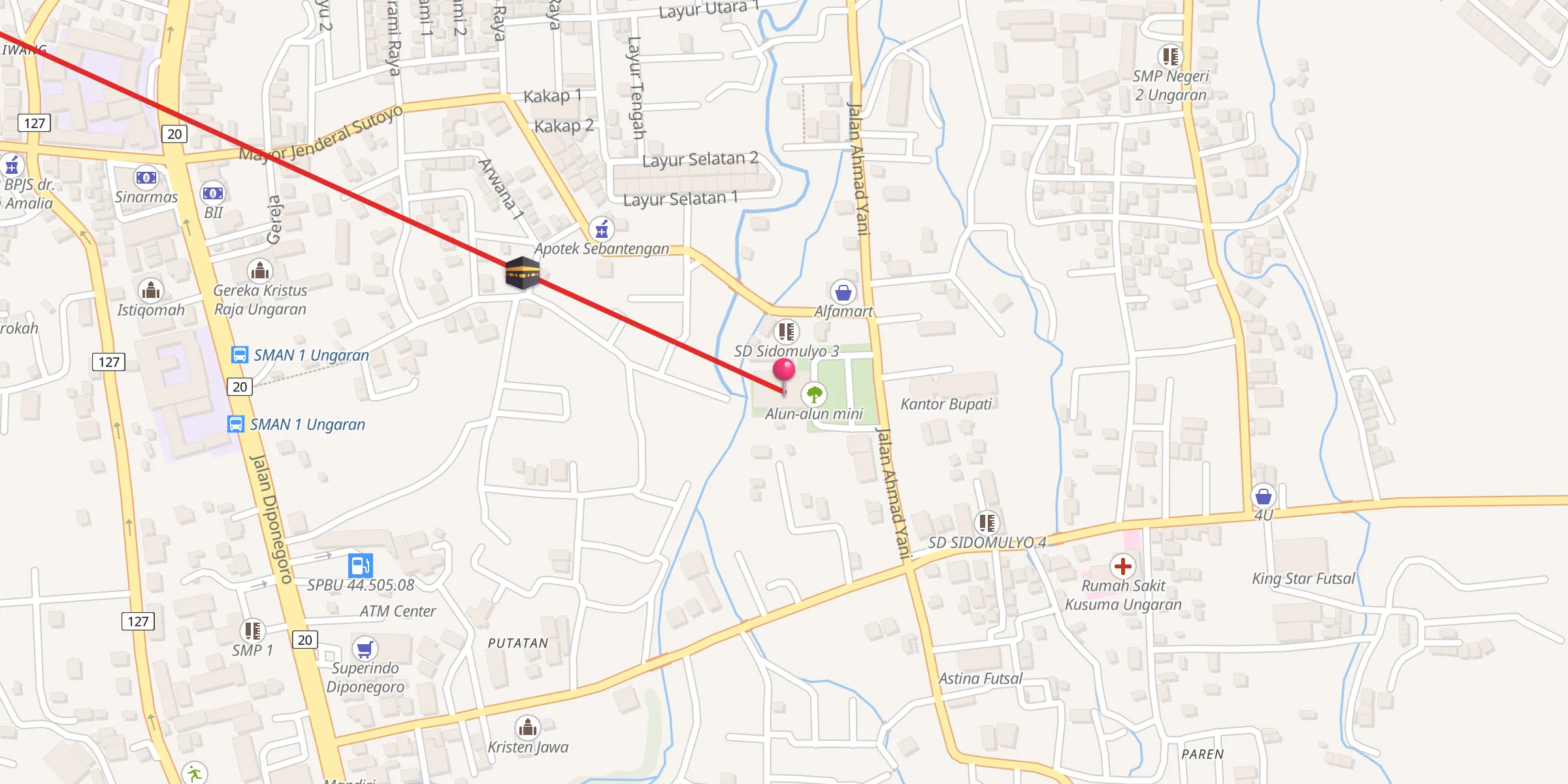 Carte de localisation : Masjid Agung Kabupaten Semarang