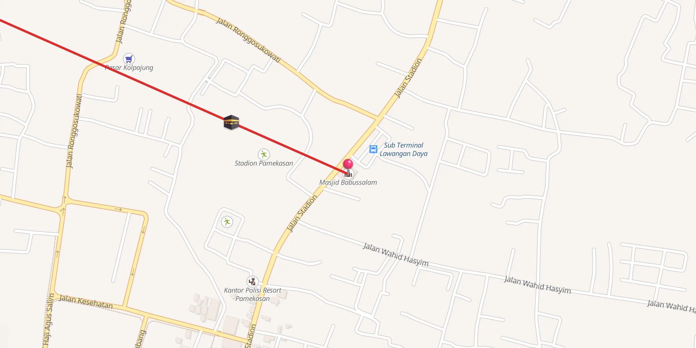 Carte de localisation : Masjid Babussalam