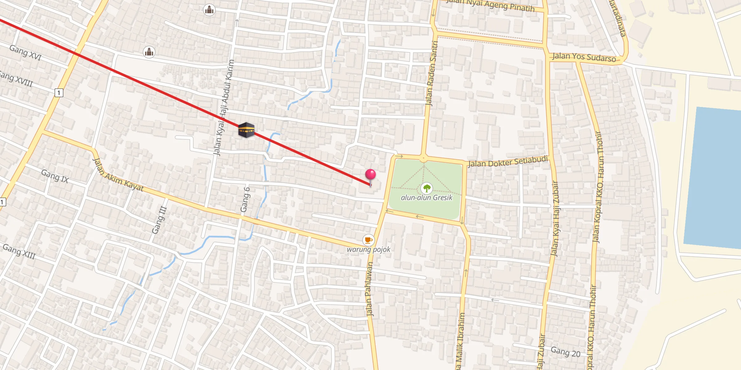Carte de localisation : Masjid Jami' Gresik