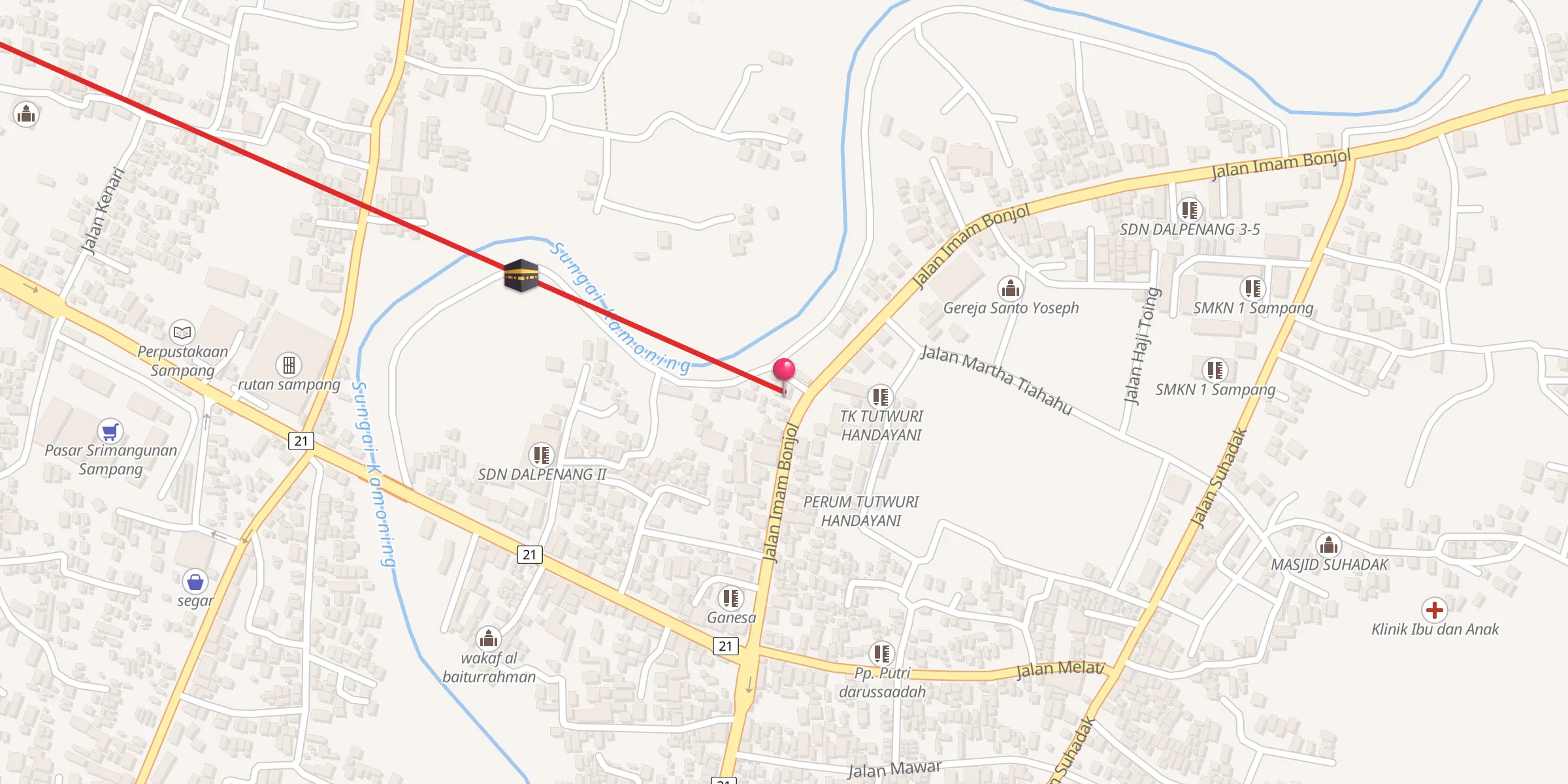 Carte de localisation : MUSHOLLA AL- ISLAH
