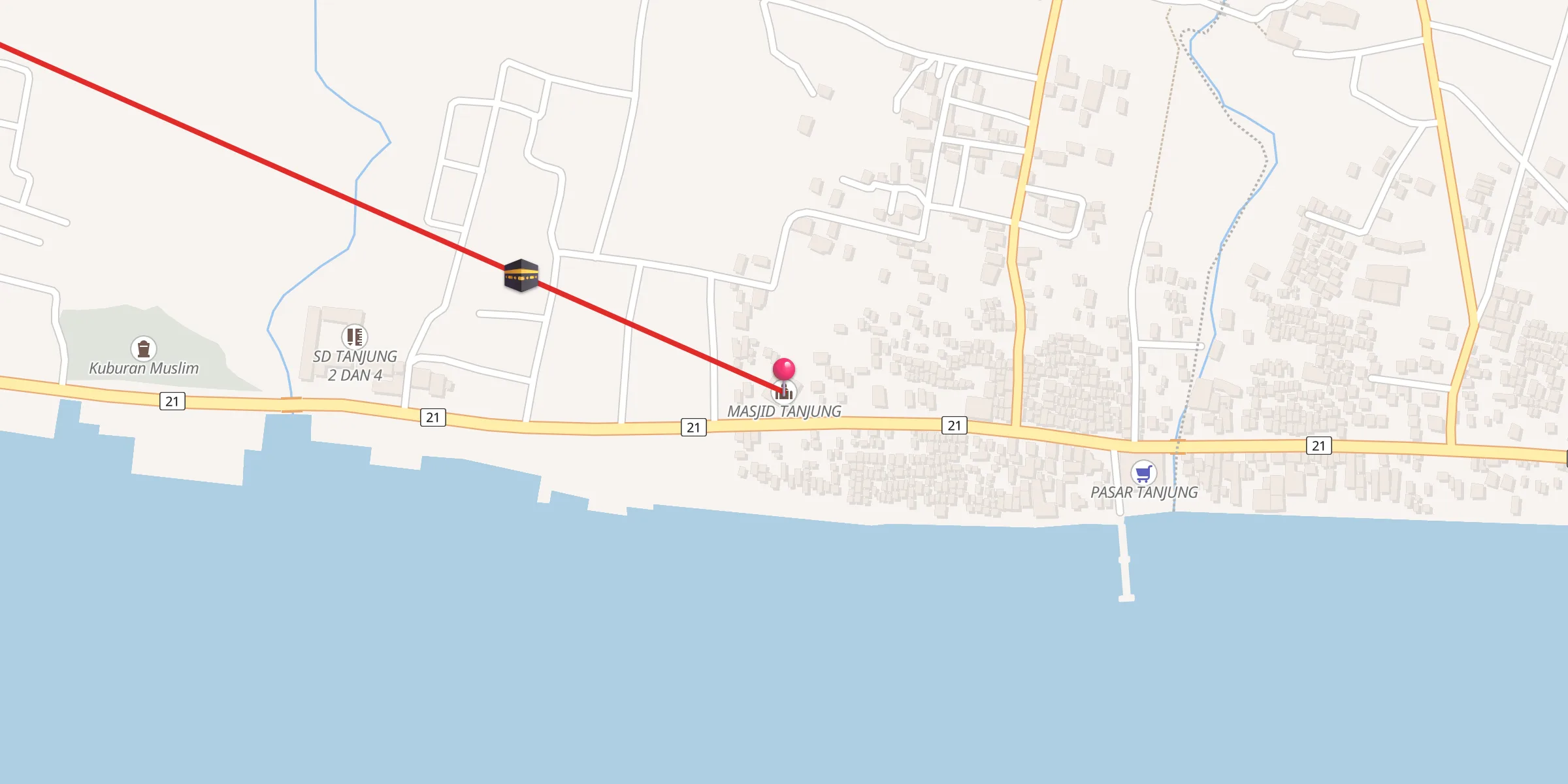 Carte de localisation : MASJID TANJUNG