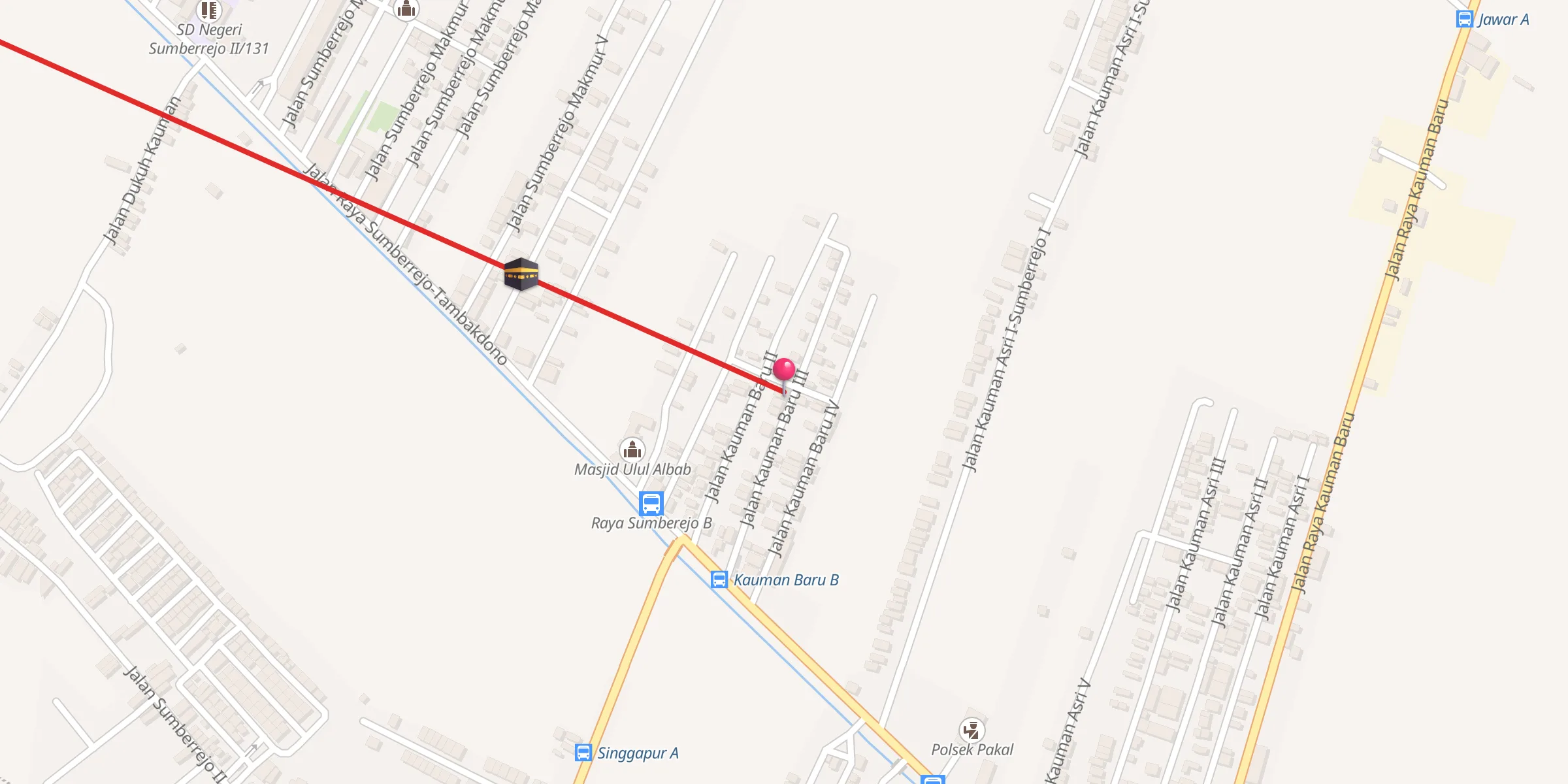 Carte de localisation : Masjid Al Istiqomah