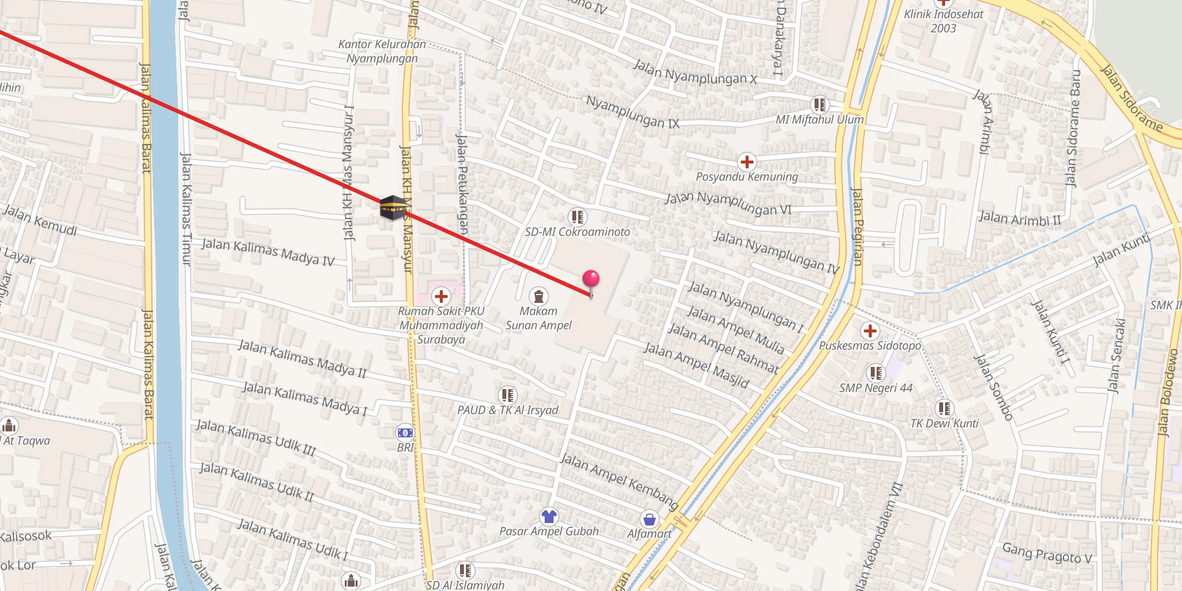 Carte de localisation : Masjid Agung Sunan Ampel