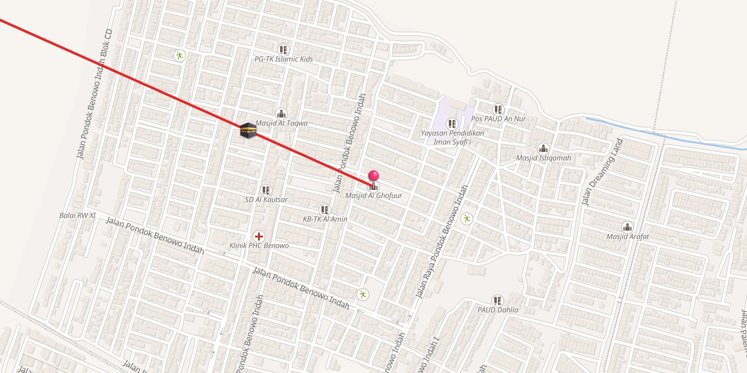 Carte de localisation : Masjid Al Ghofuur