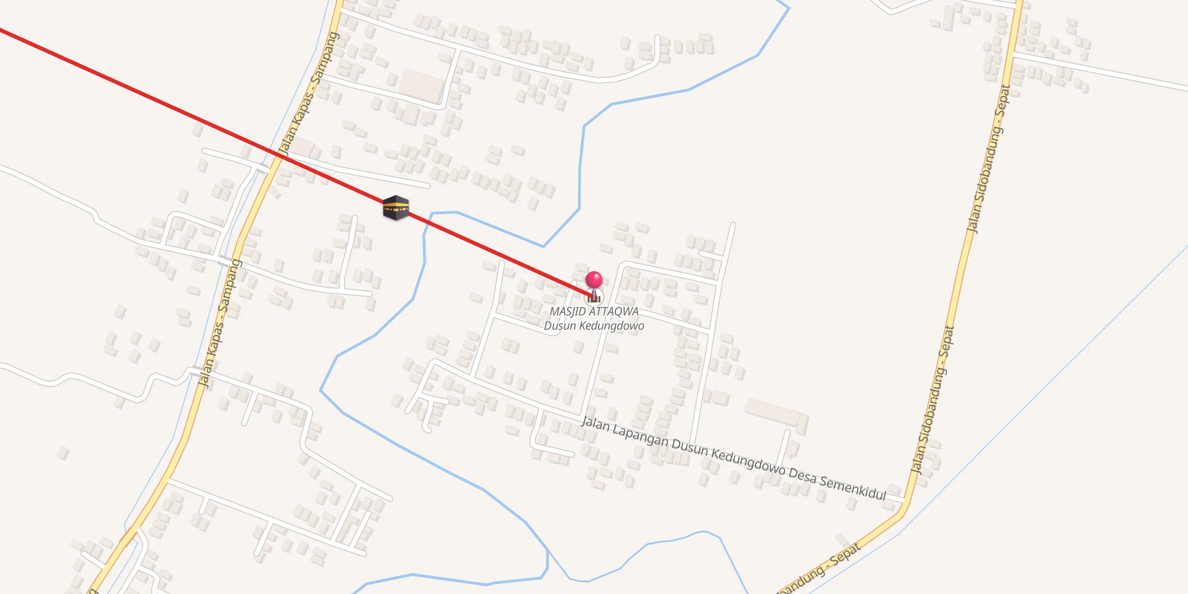 Carte de localisation : MASJID ATTAQWA Dusun Kedungdowo