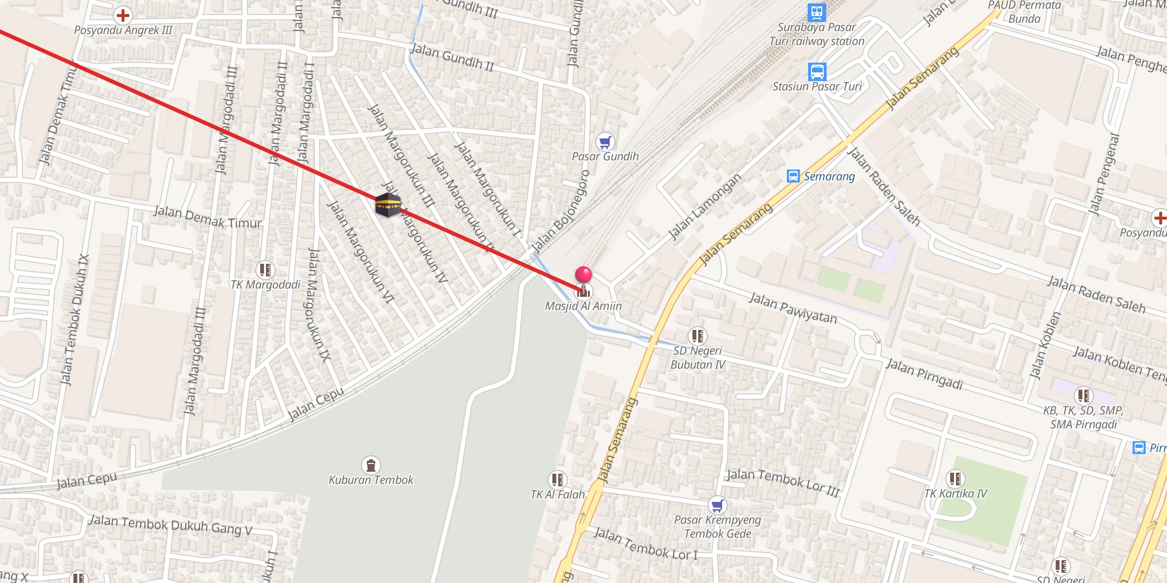 Carte de localisation : Masjid Al Amiin