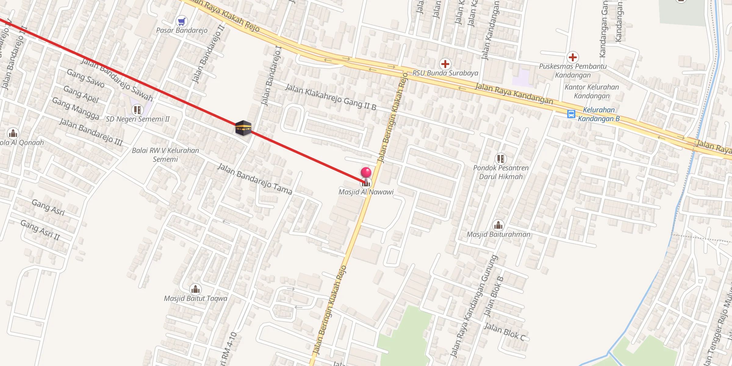 Carte de localisation : Masjid Al Nawawi