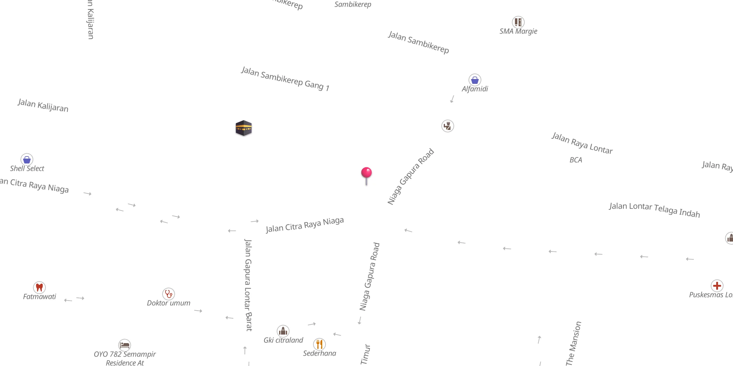Carte de localisation : Masjid Baiturrozaq