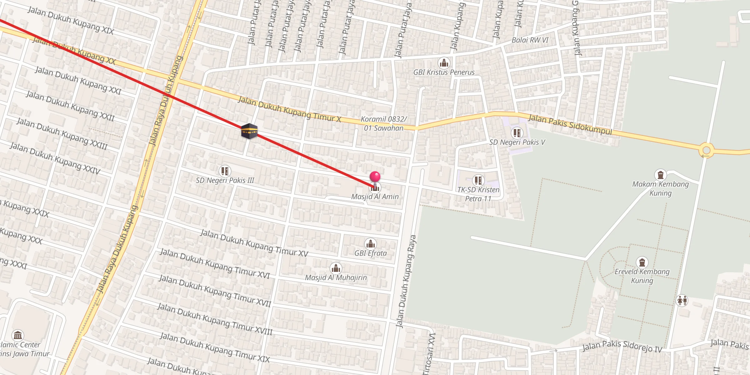 Carte de localisation : Masjid Al Amin