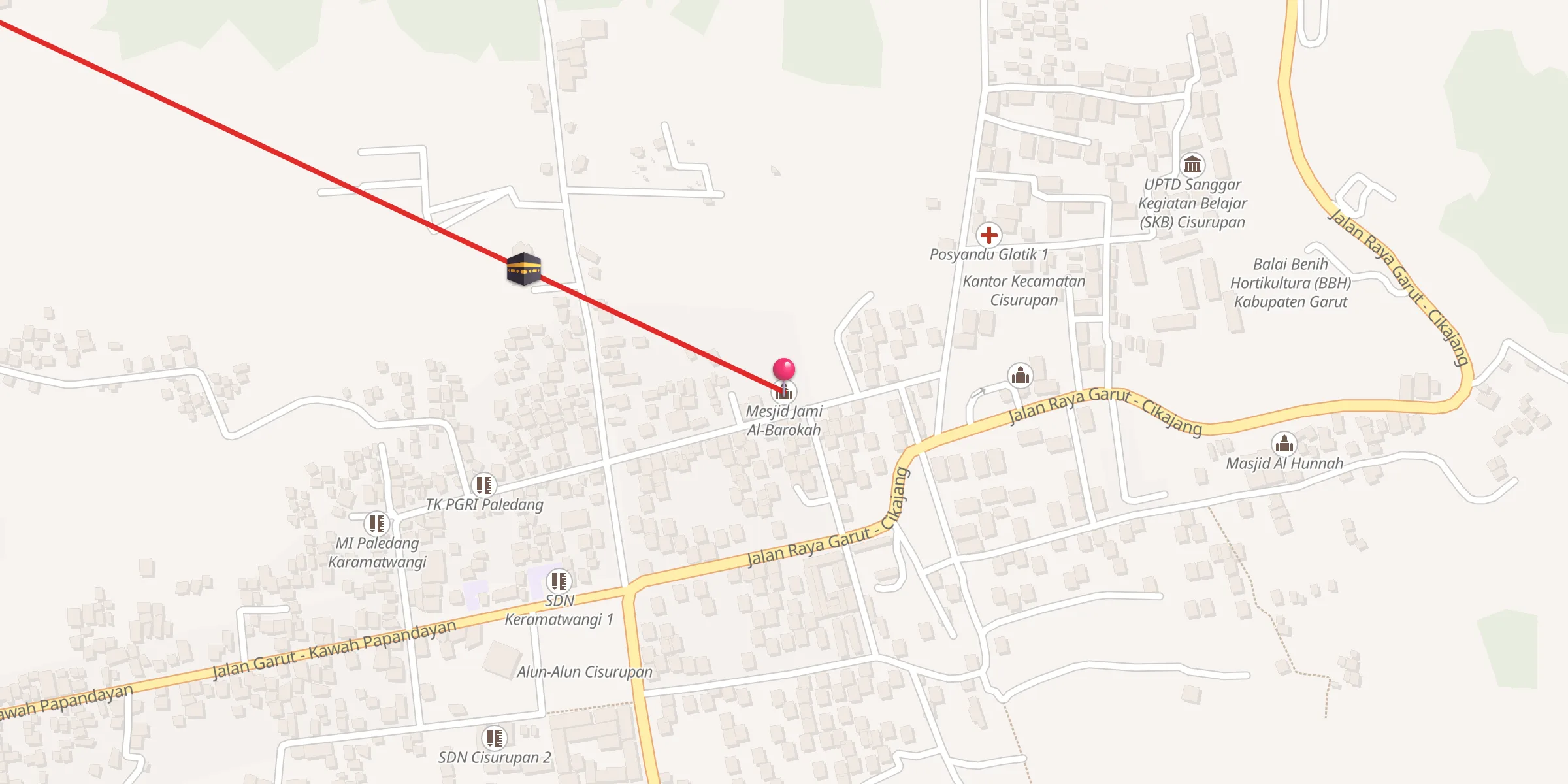 Carte de localisation : Mesjid Jami Al-Barokah