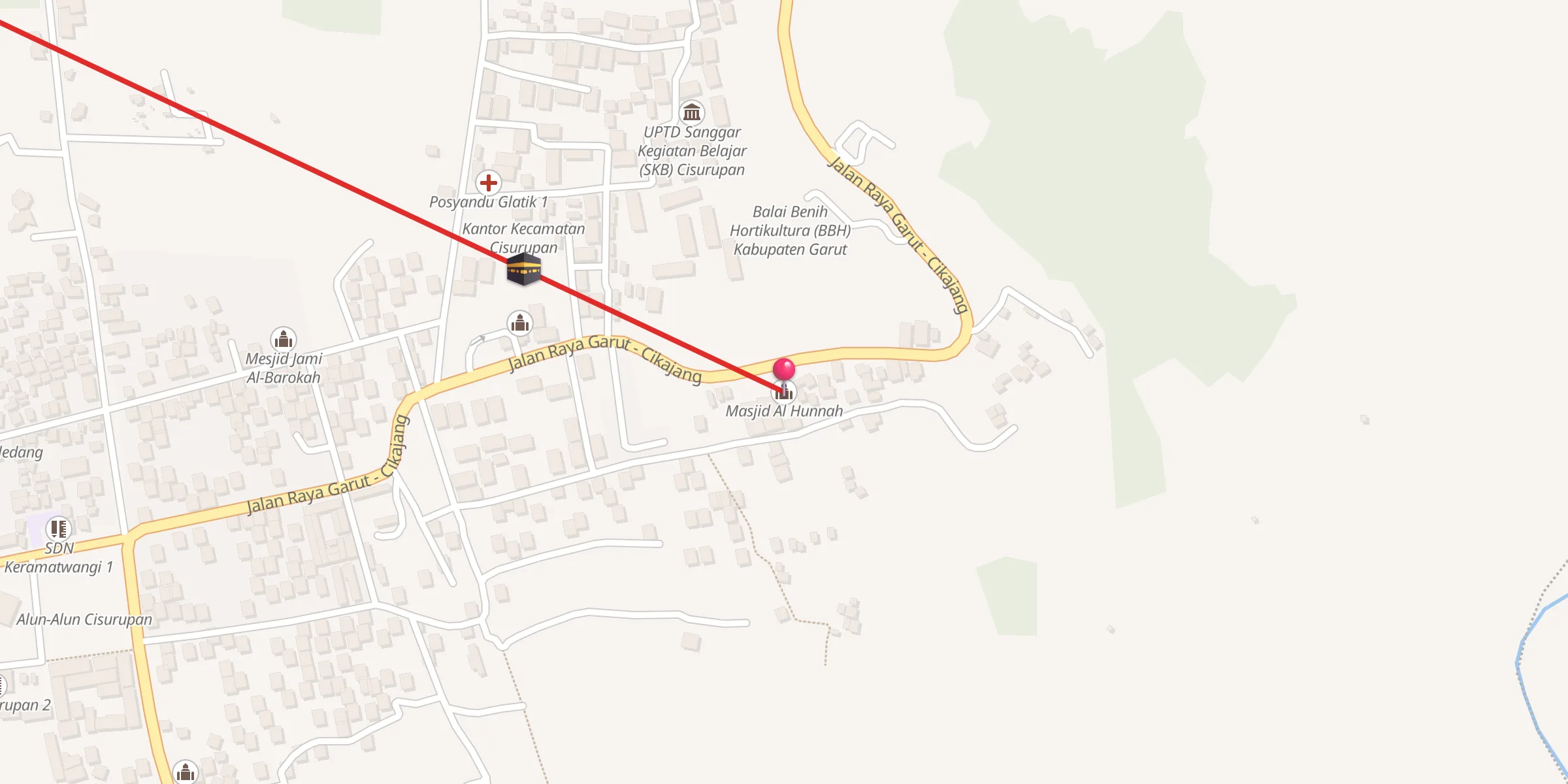 Carte de localisation : Masjid Al Hunnah