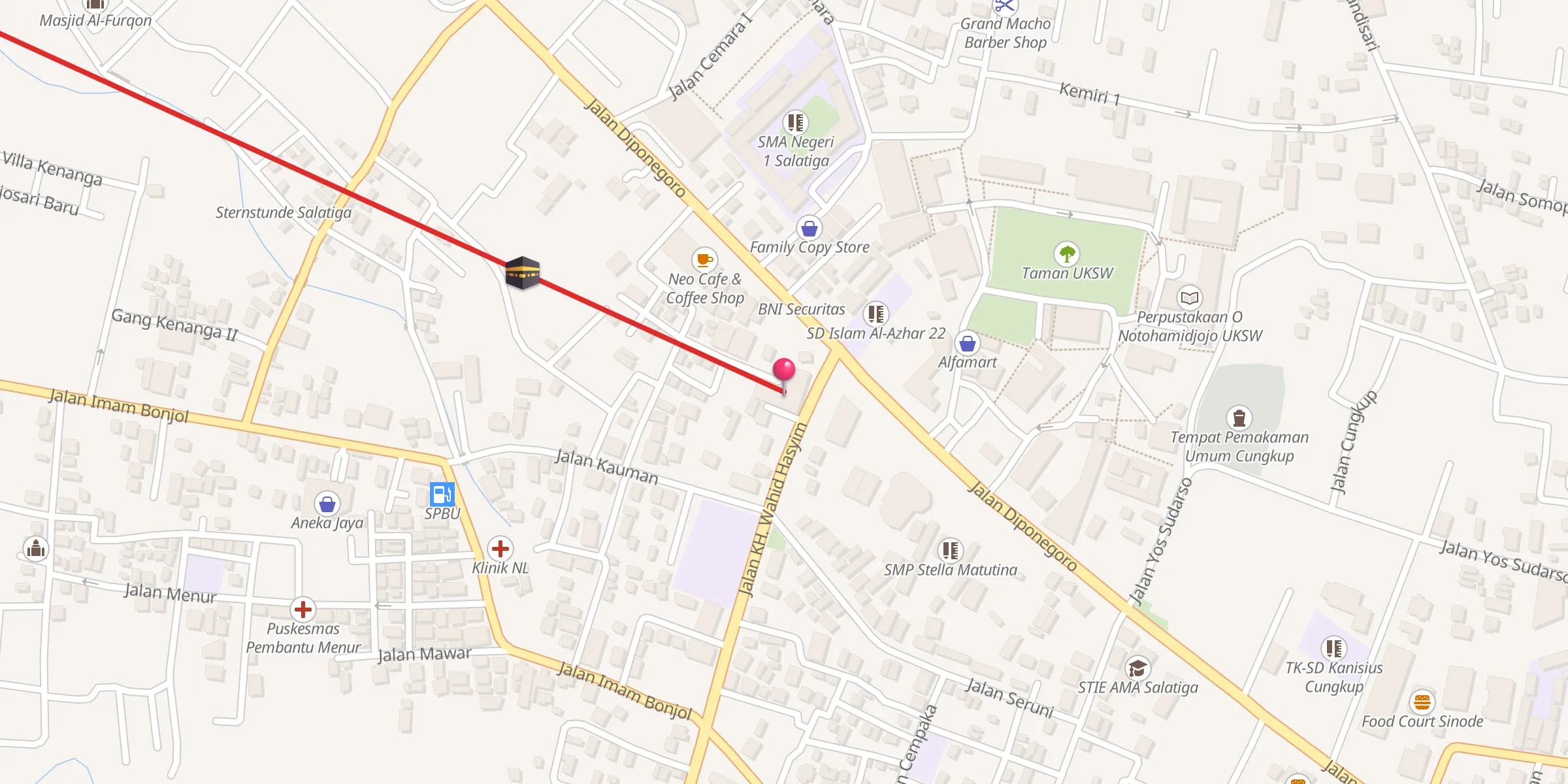 Carte de localisation : Masjid Agung Kauman Salatiga
