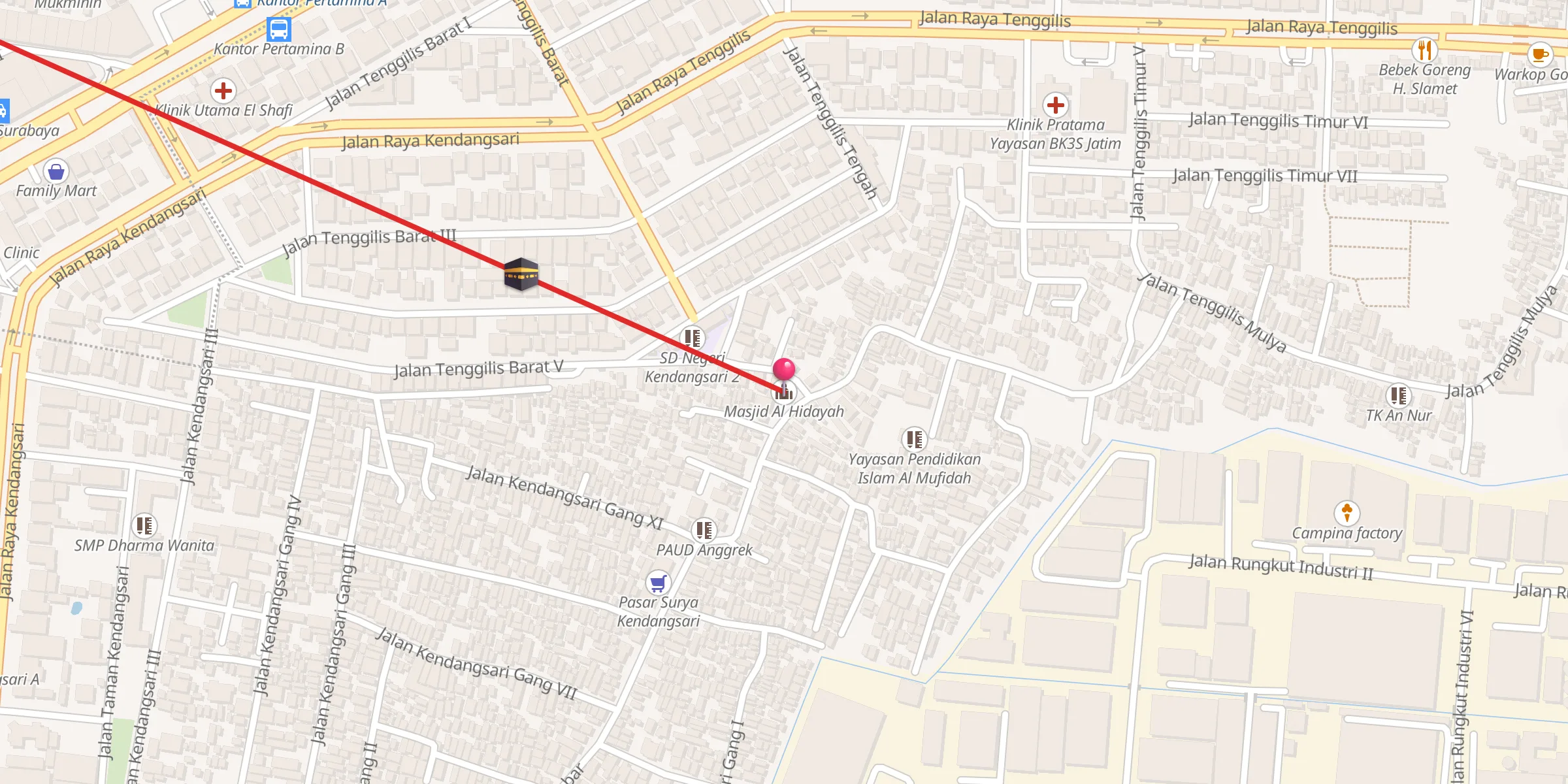 Carte de localisation : Masjid Al Hidayah