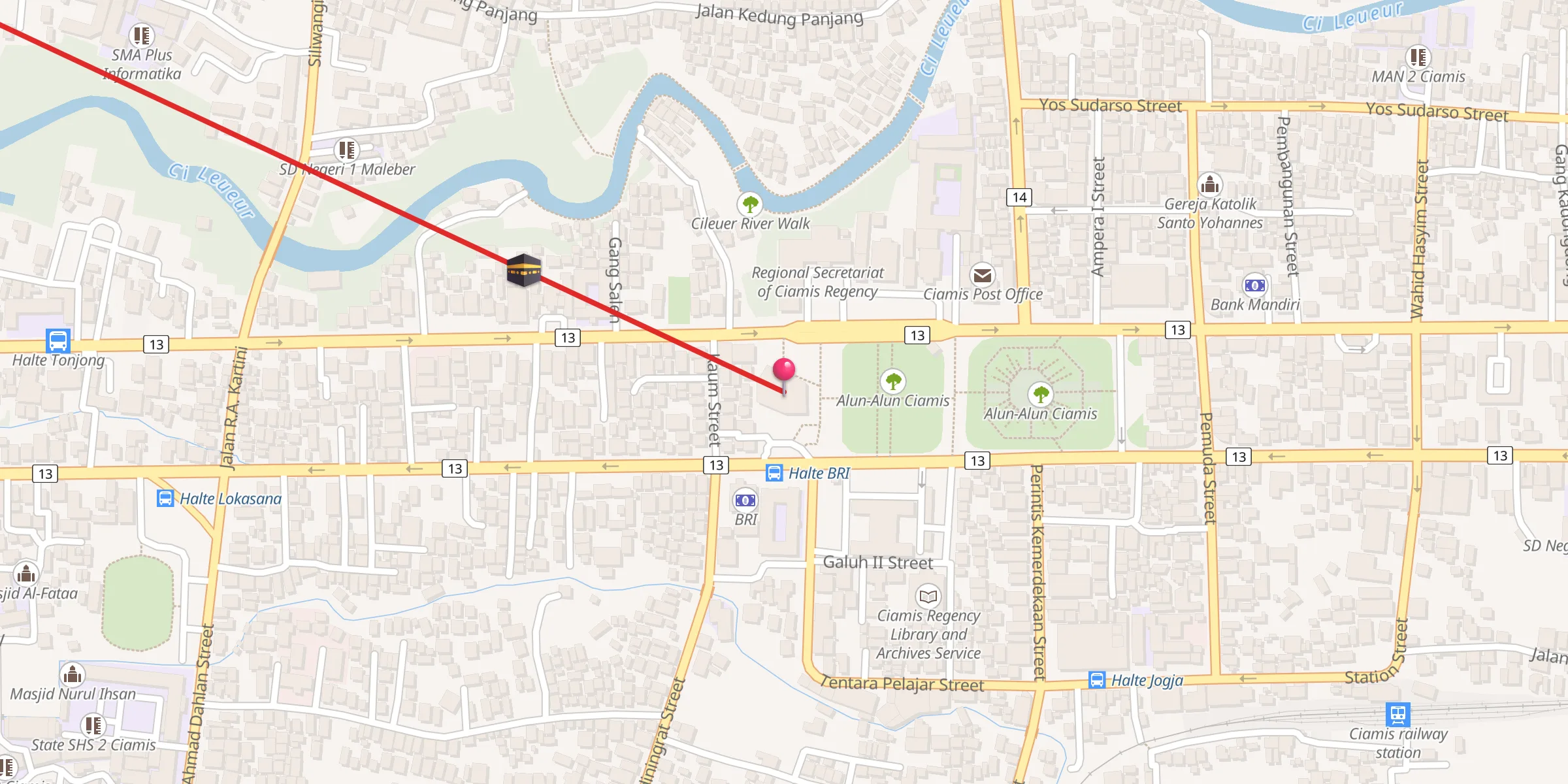 Carte de localisation : Masjid Agung Ciamis