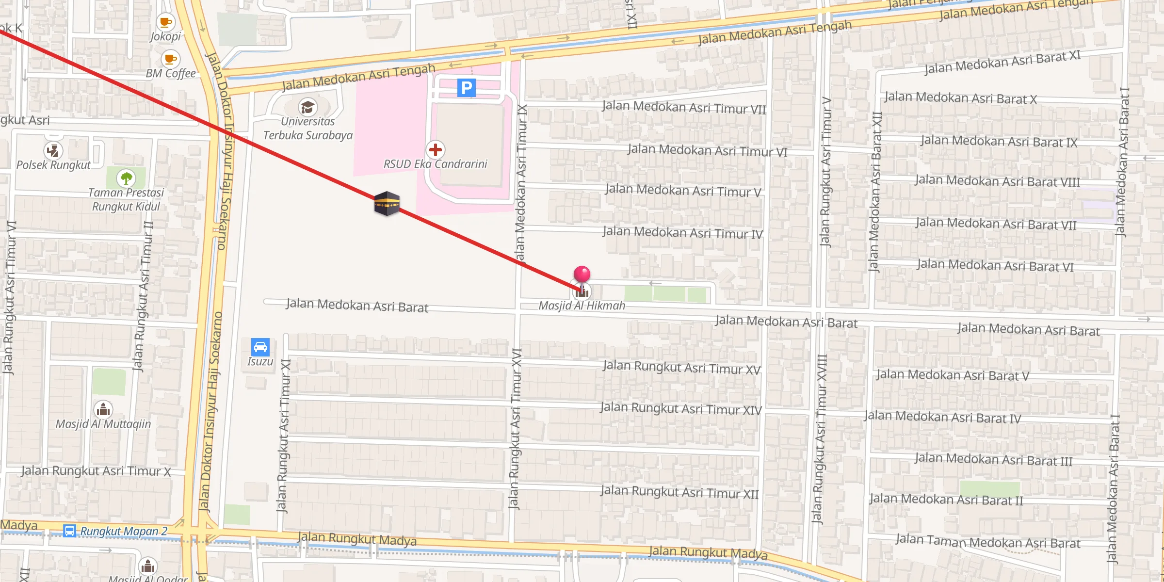 Carte de localisation : Masjid Al Hikmah